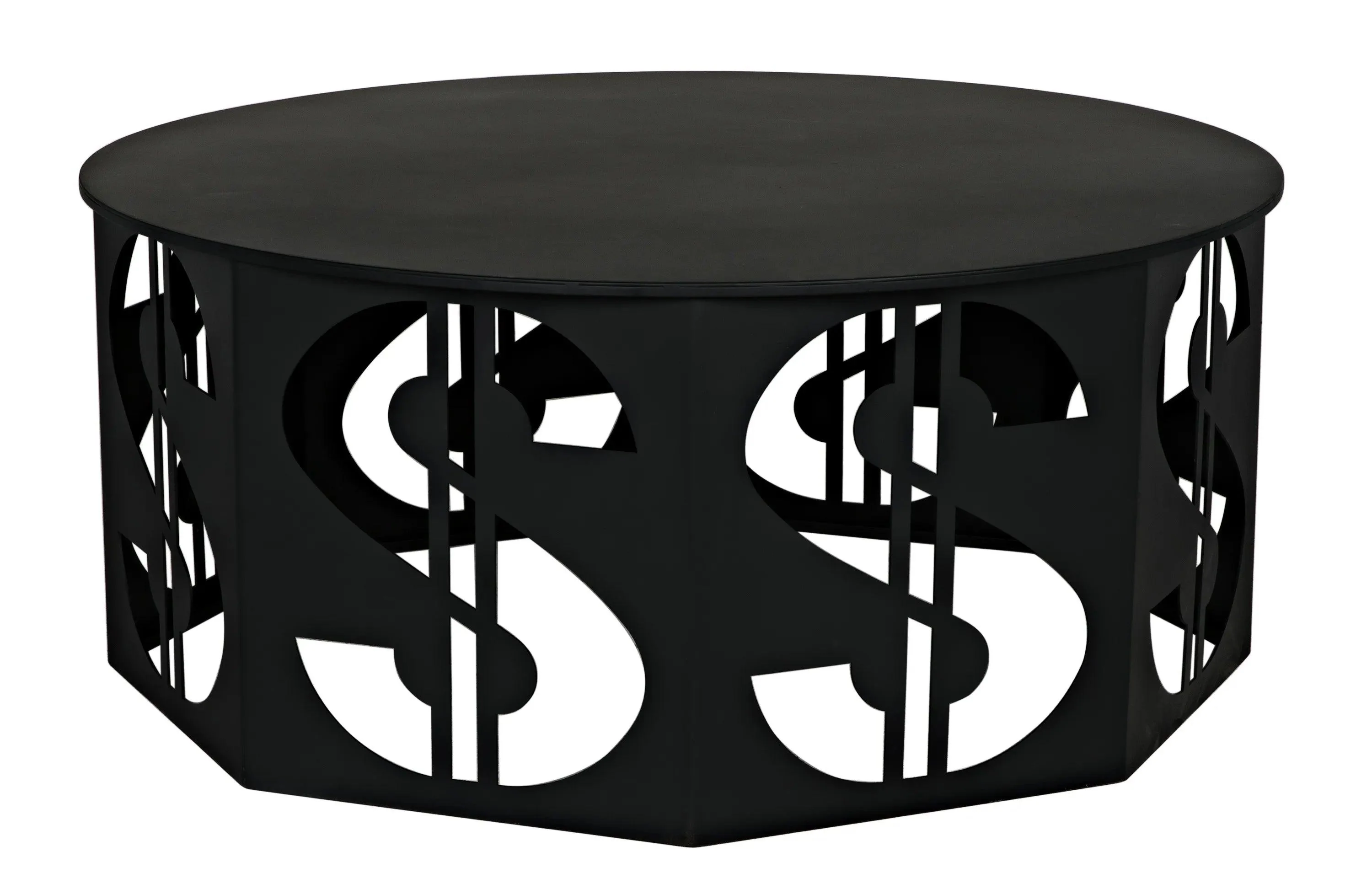 Dollar Coffee Table, Black Steel - Frankwebs
