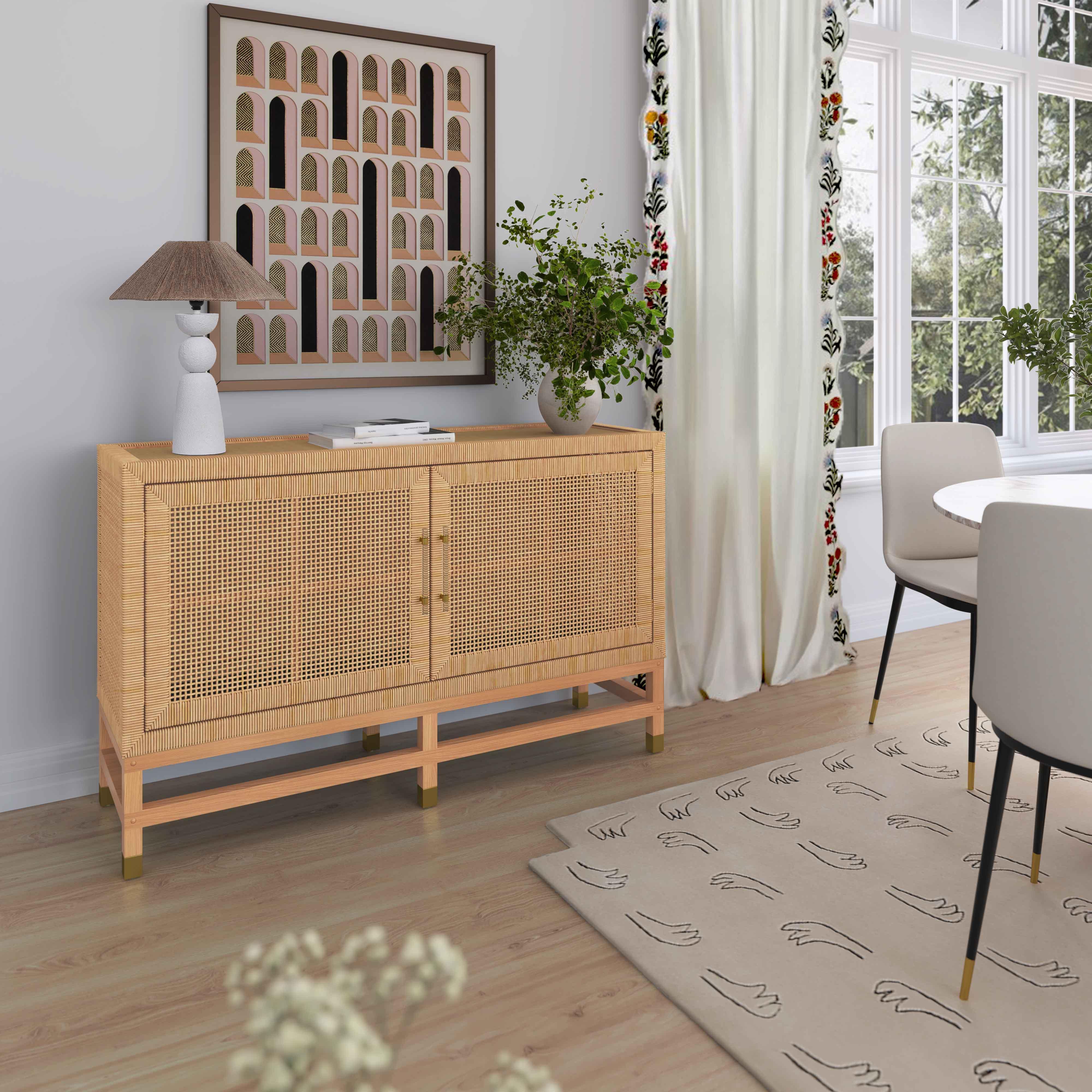 Amara Natural Woven Rattan Buffet - Frankwebs