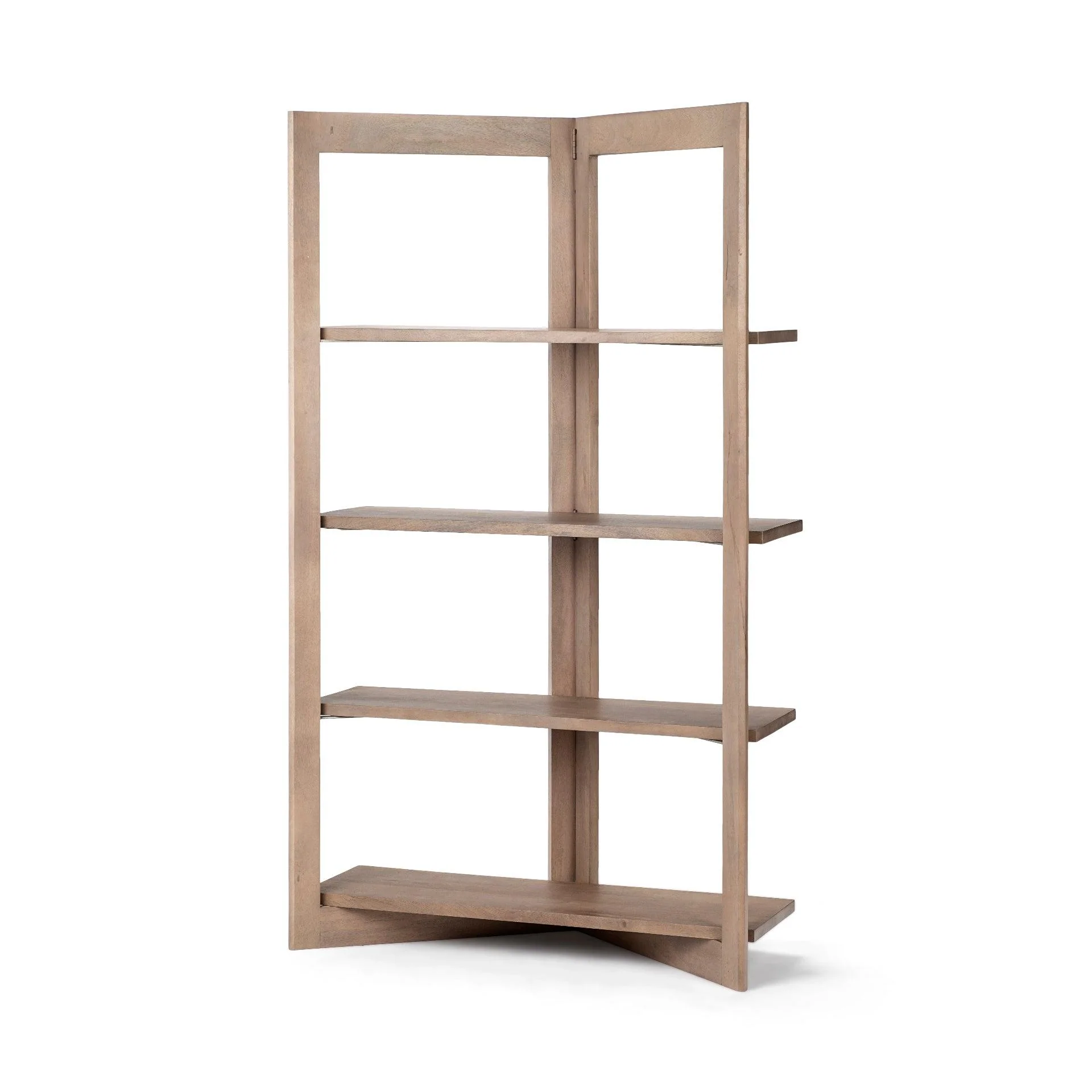 Turnbull I 42L x 16W x 72H Light Brown Wood Four Shelf Shelving Unit - Frankwebs