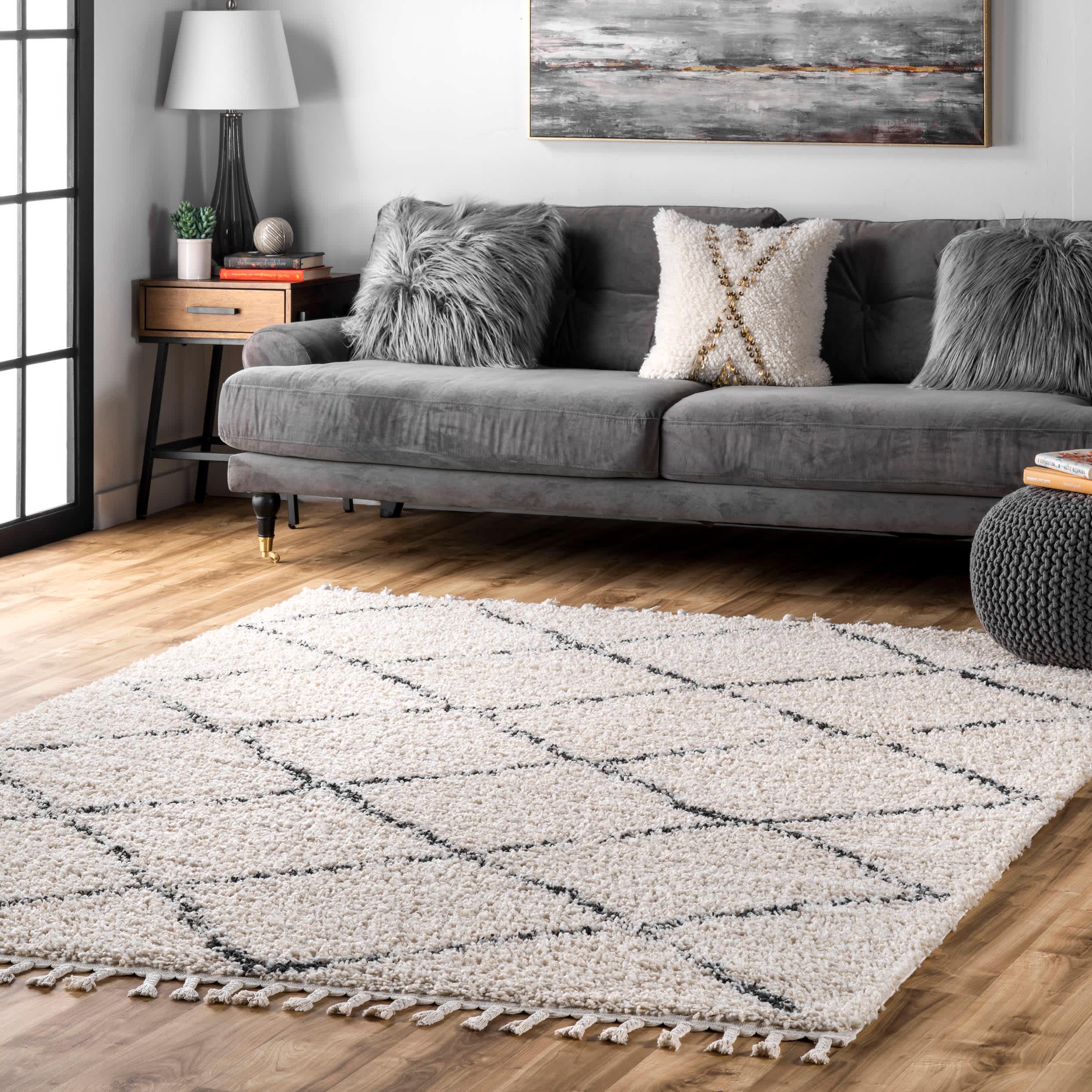 Jessie Moroccan Lattice Tassel Area Rug - Frankwebs