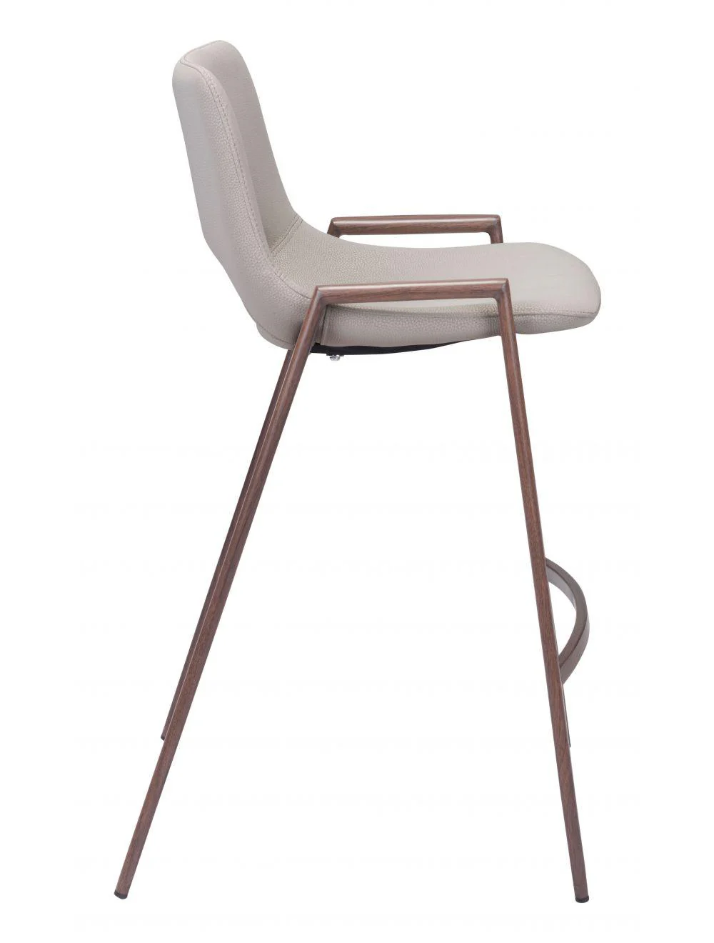 Desi Counter Chair (Set of 2) Beige & Walnut - Frankwebs