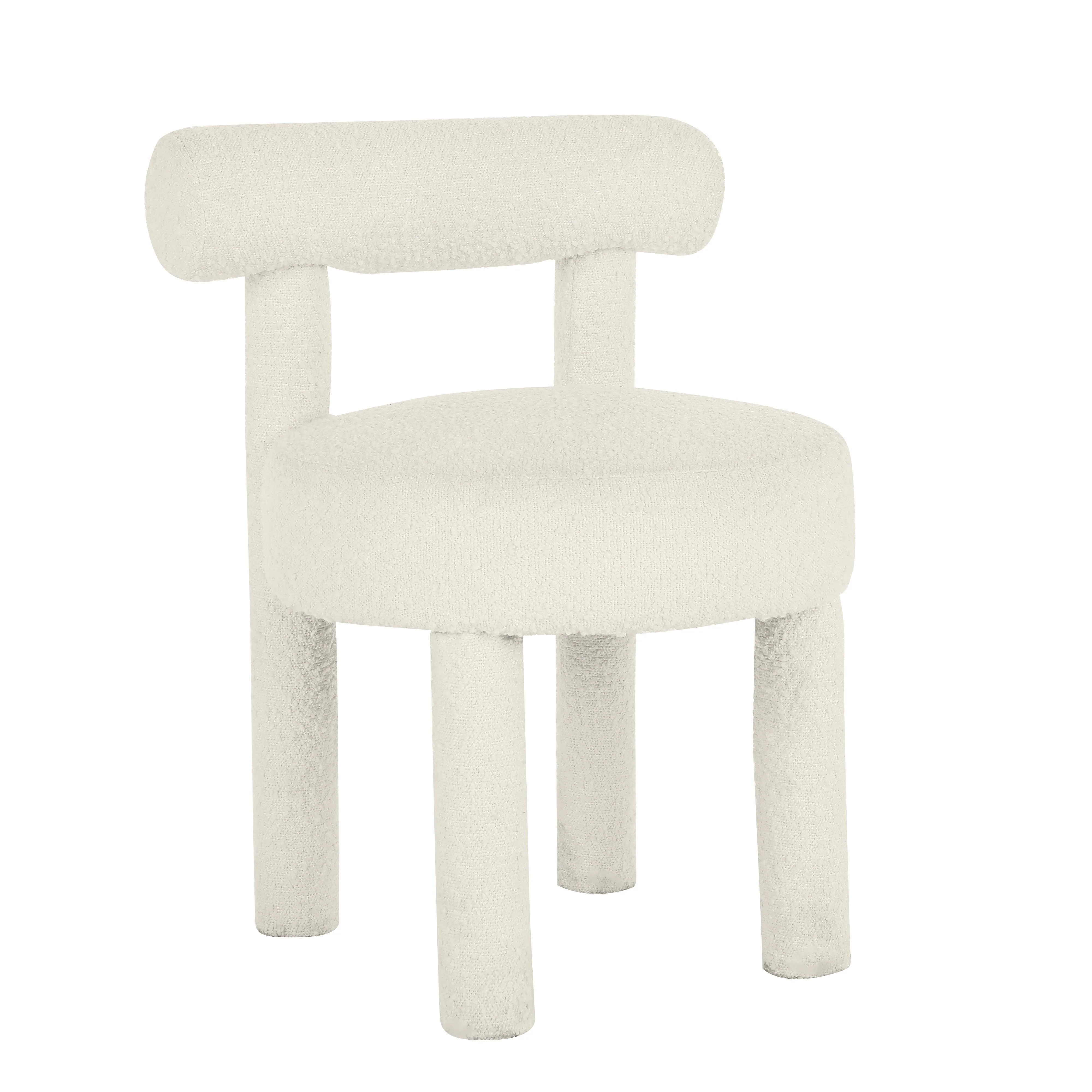 Carmel Cream Boucle Dining Chair - Frankwebs