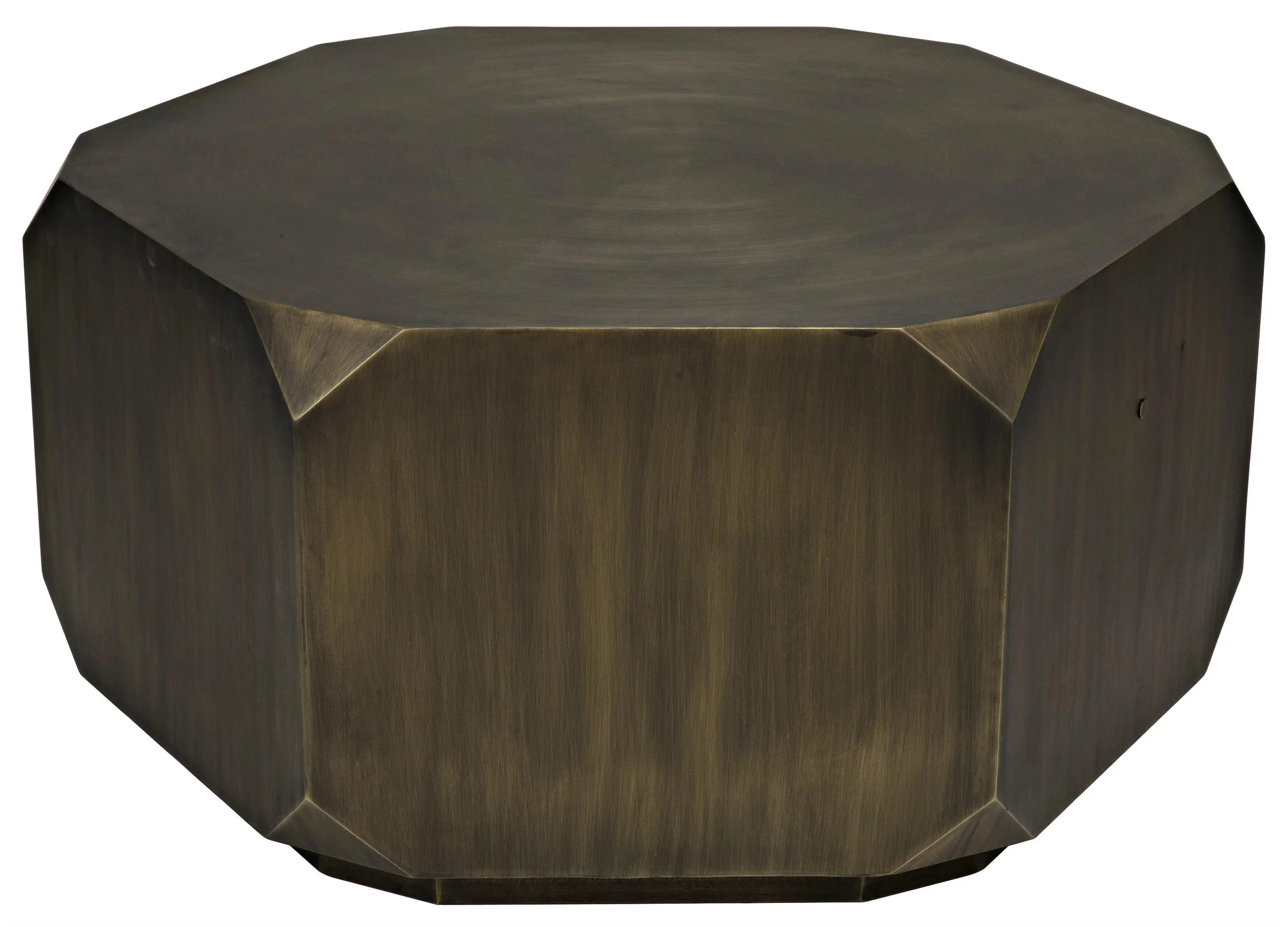 Tytus Coffee Table, Steel with Aged Brass Finish - Frankwebs