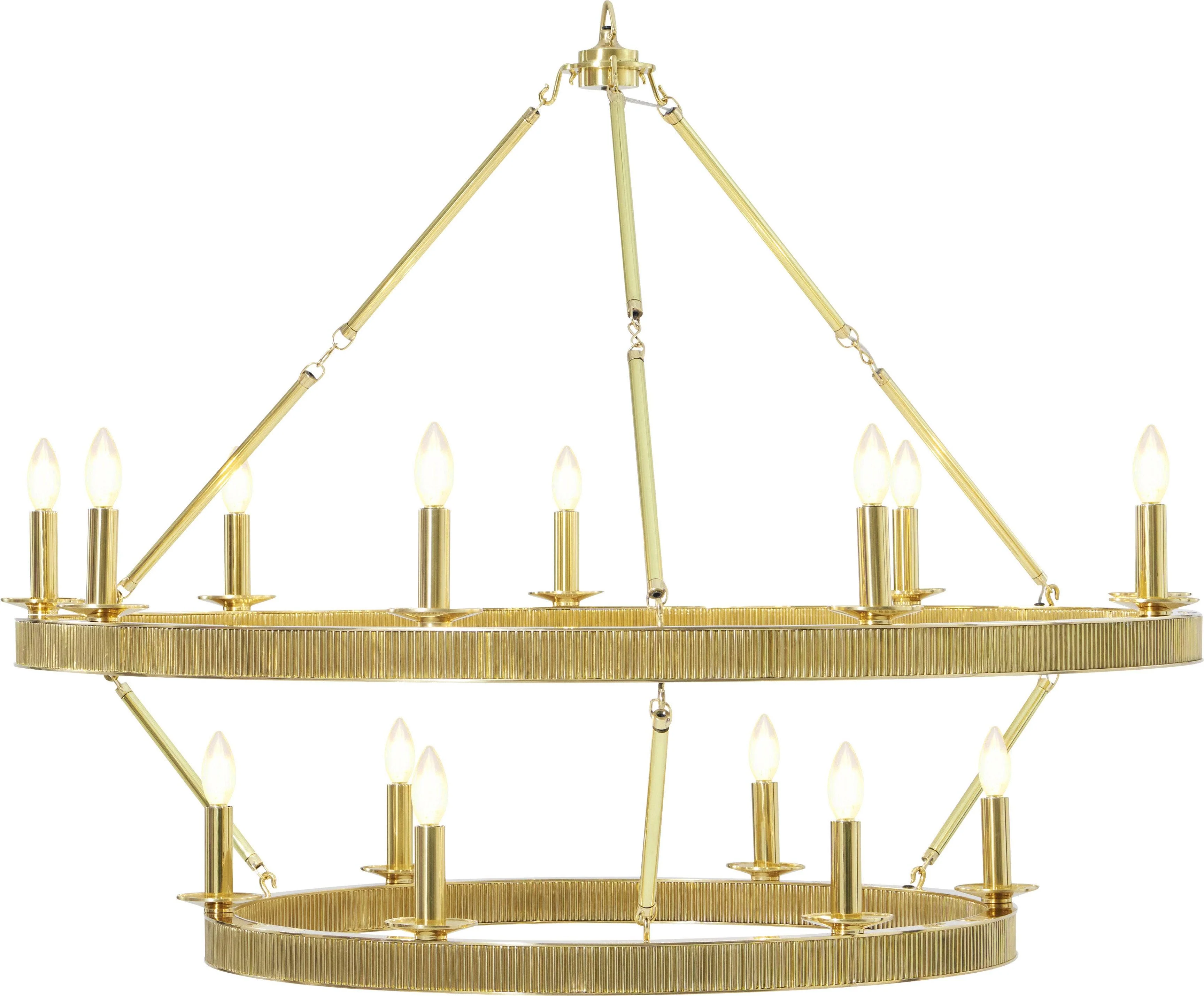 Simon Grande Stack Round 18 Light Chandelier - Frankwebs
