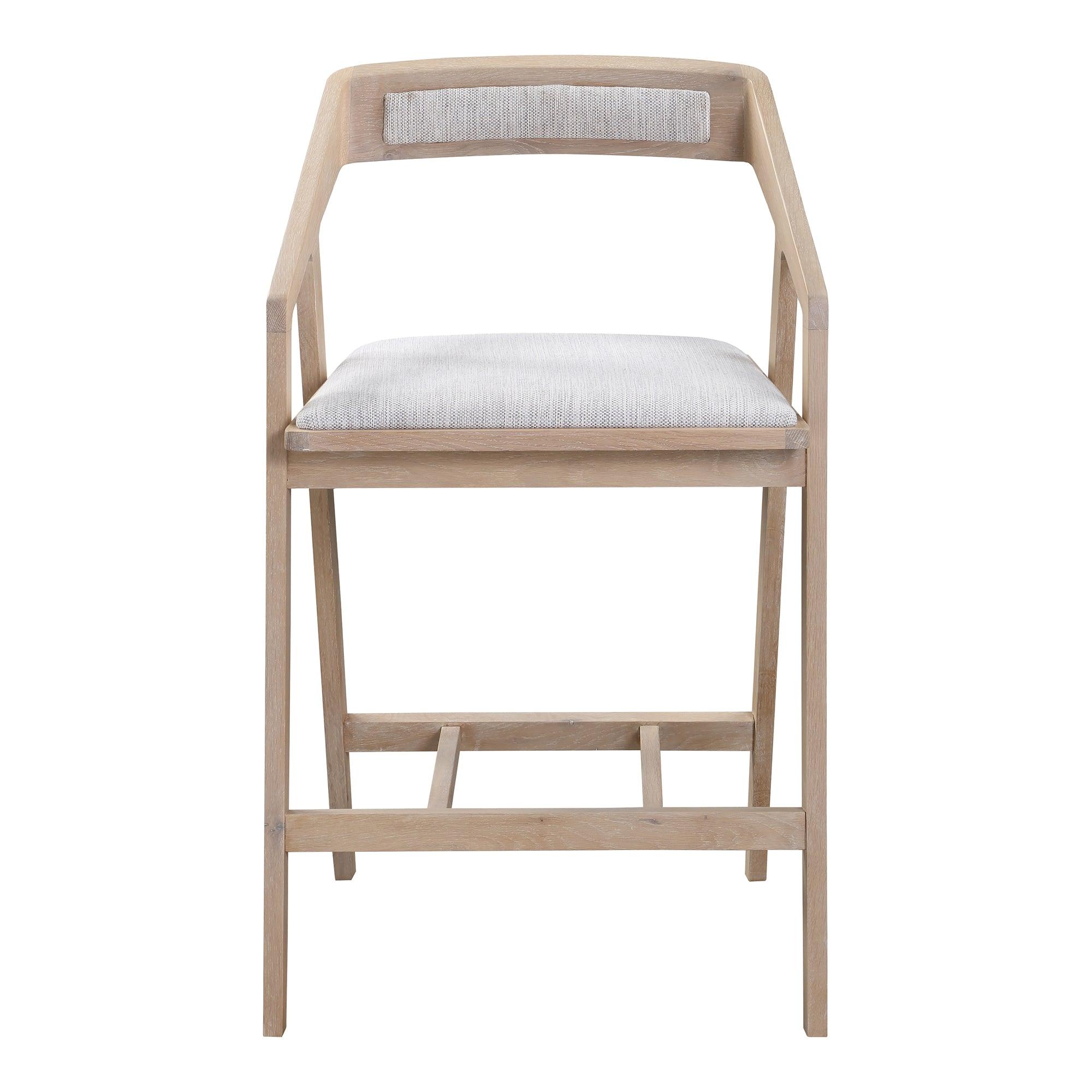 Padma Oak Counter Stool Light Grey - Frankwebs