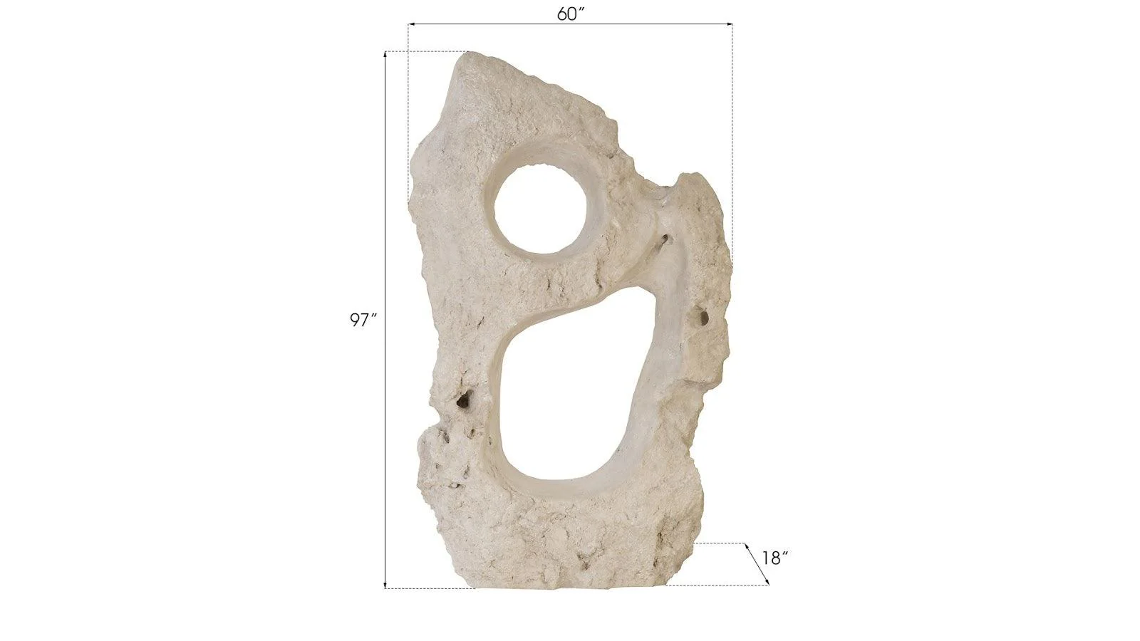Colossal Cast Stone Sculpture, Double Hole, Roman Stone - Frankwebs
