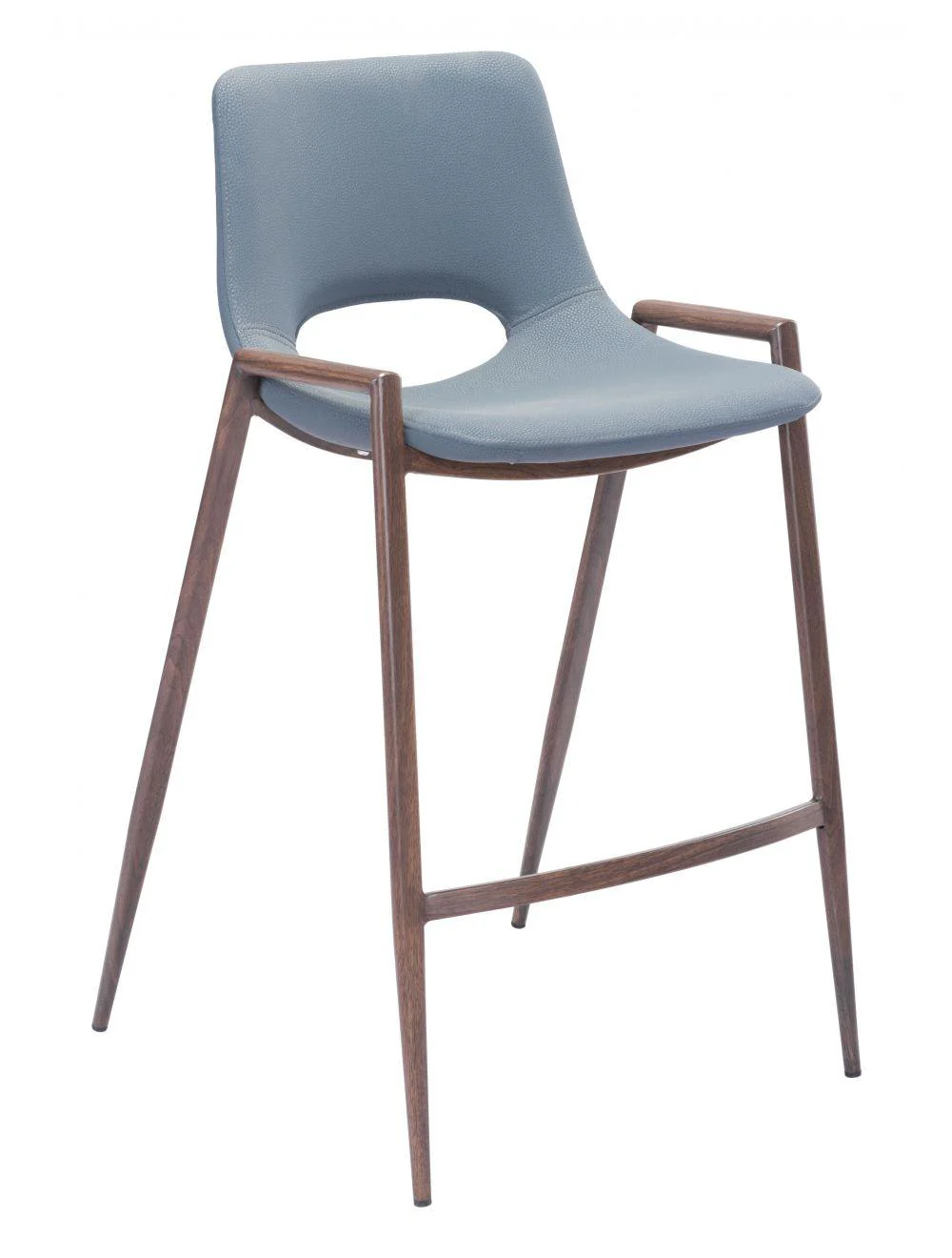 Desi Counter Chair (Set of 2) Gray & Walnut - Frankwebs