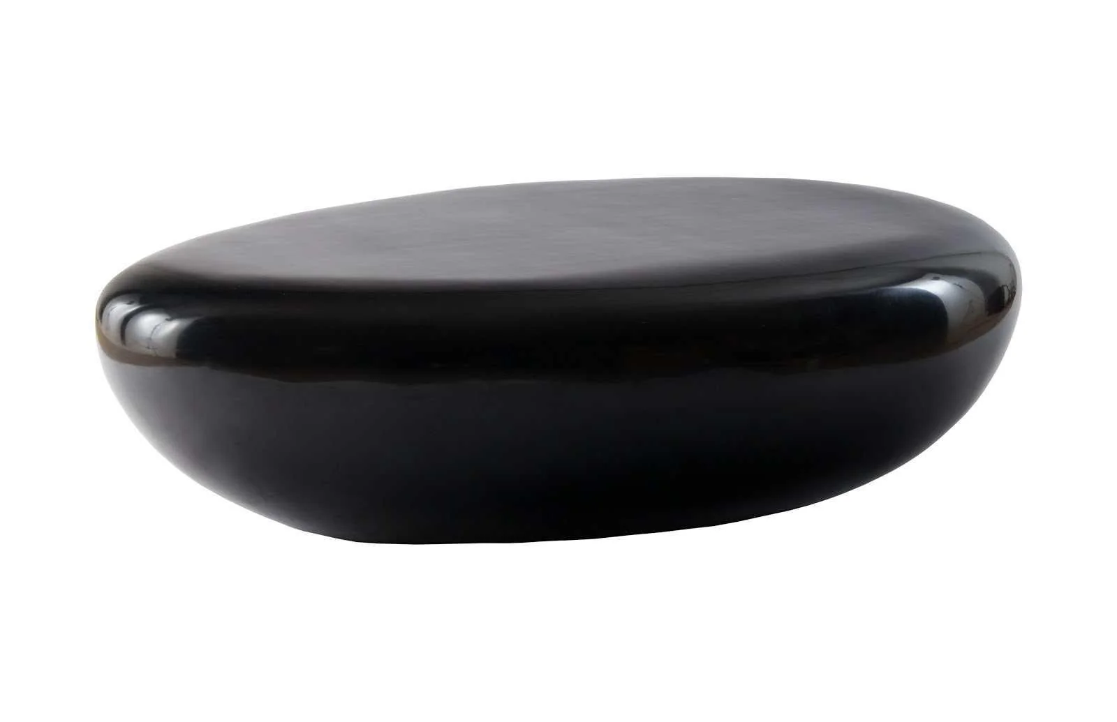 River Stone Coffee Table, Large, Gel Coat Black - Frankwebs