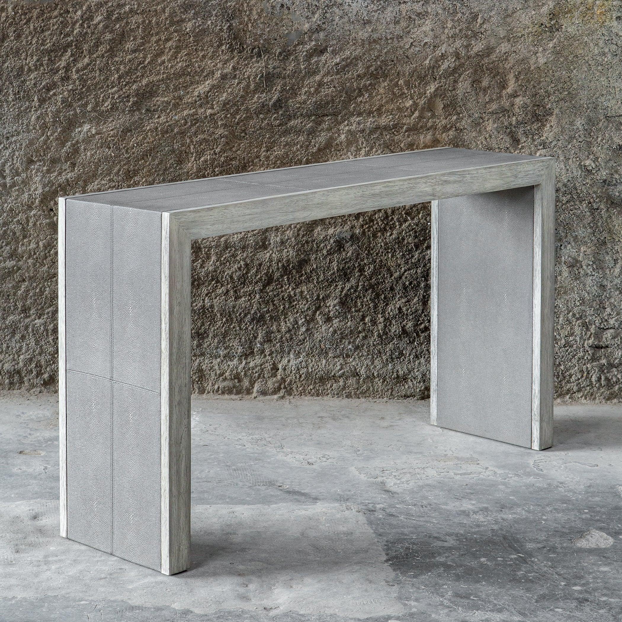 AERINA AGED GRAY CONSOLE TABLE - Frankwebs