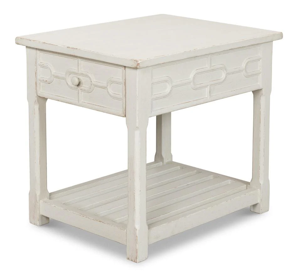 Isla Side Table - Antique White - Frankwebs