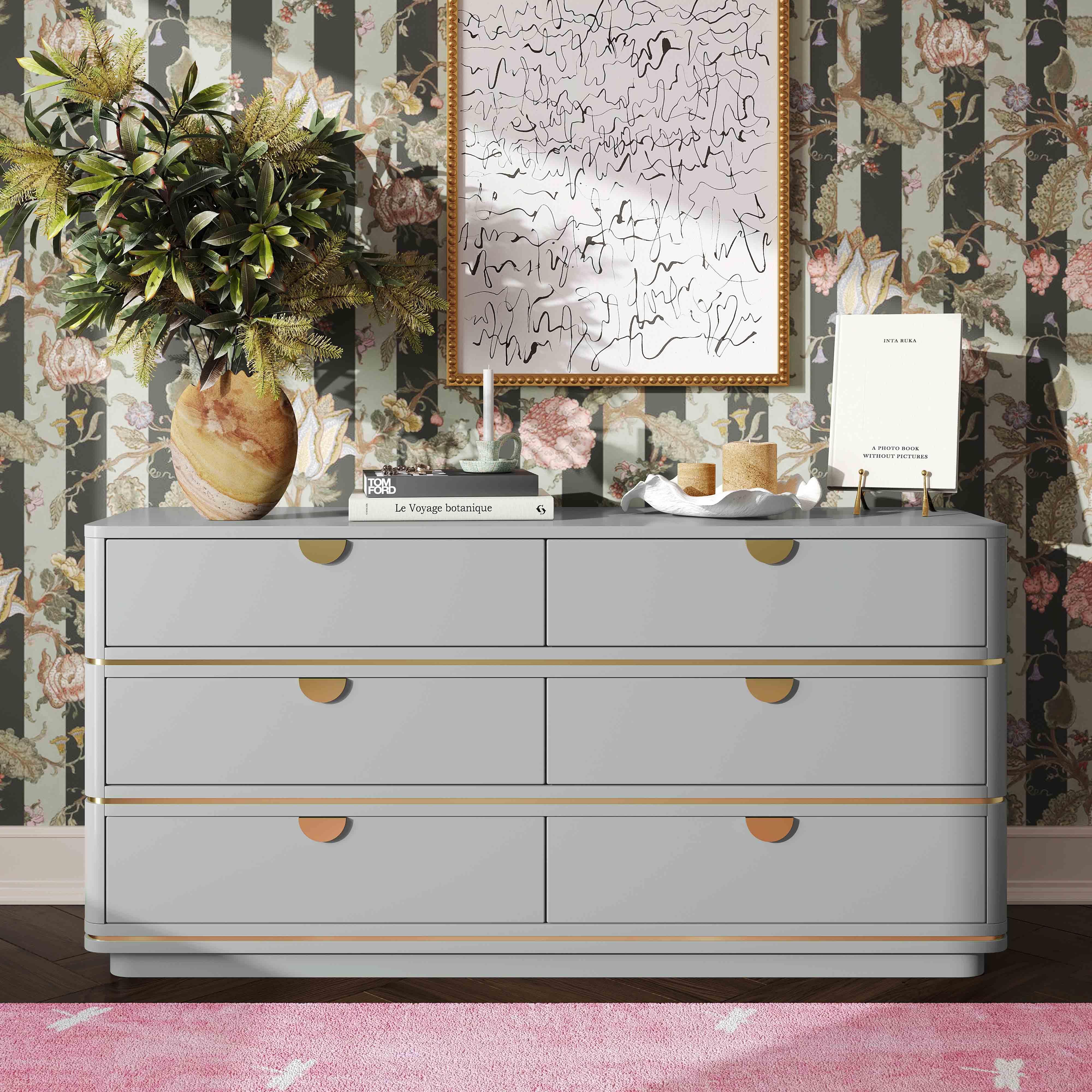 Julieta Grey 6 Drawer Dresser - Frankwebs