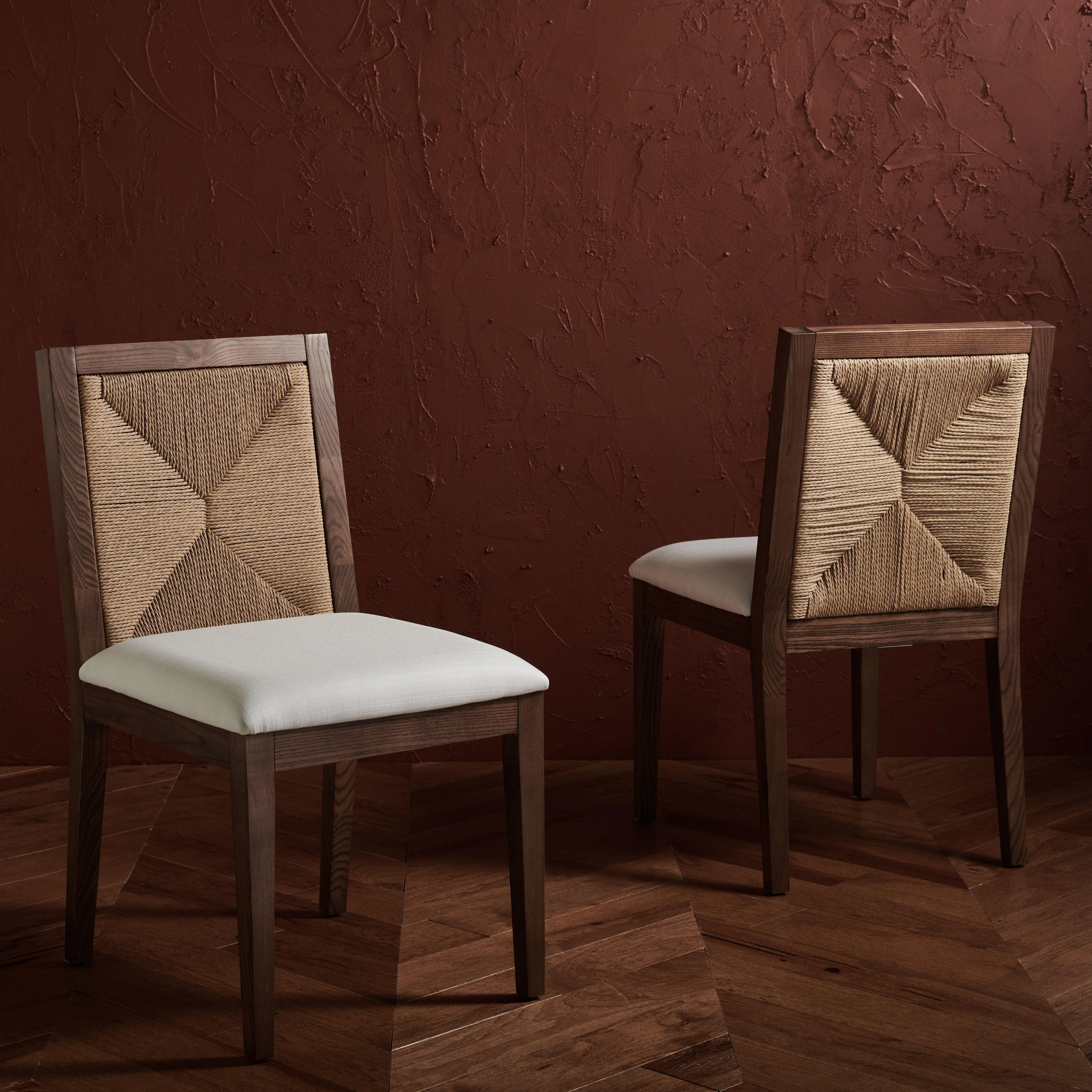 EMILIO WOVEN DINING CHAIR (SET OF 2) - Frankwebs