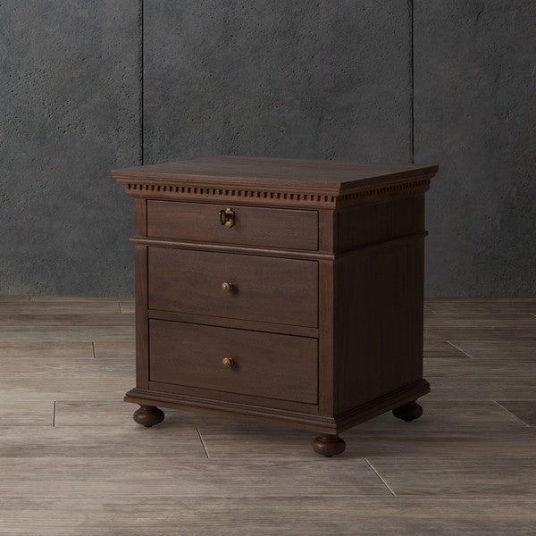 ALLISYN 3 DRAWER WOOD NIGHTSTAND - Frankwebs