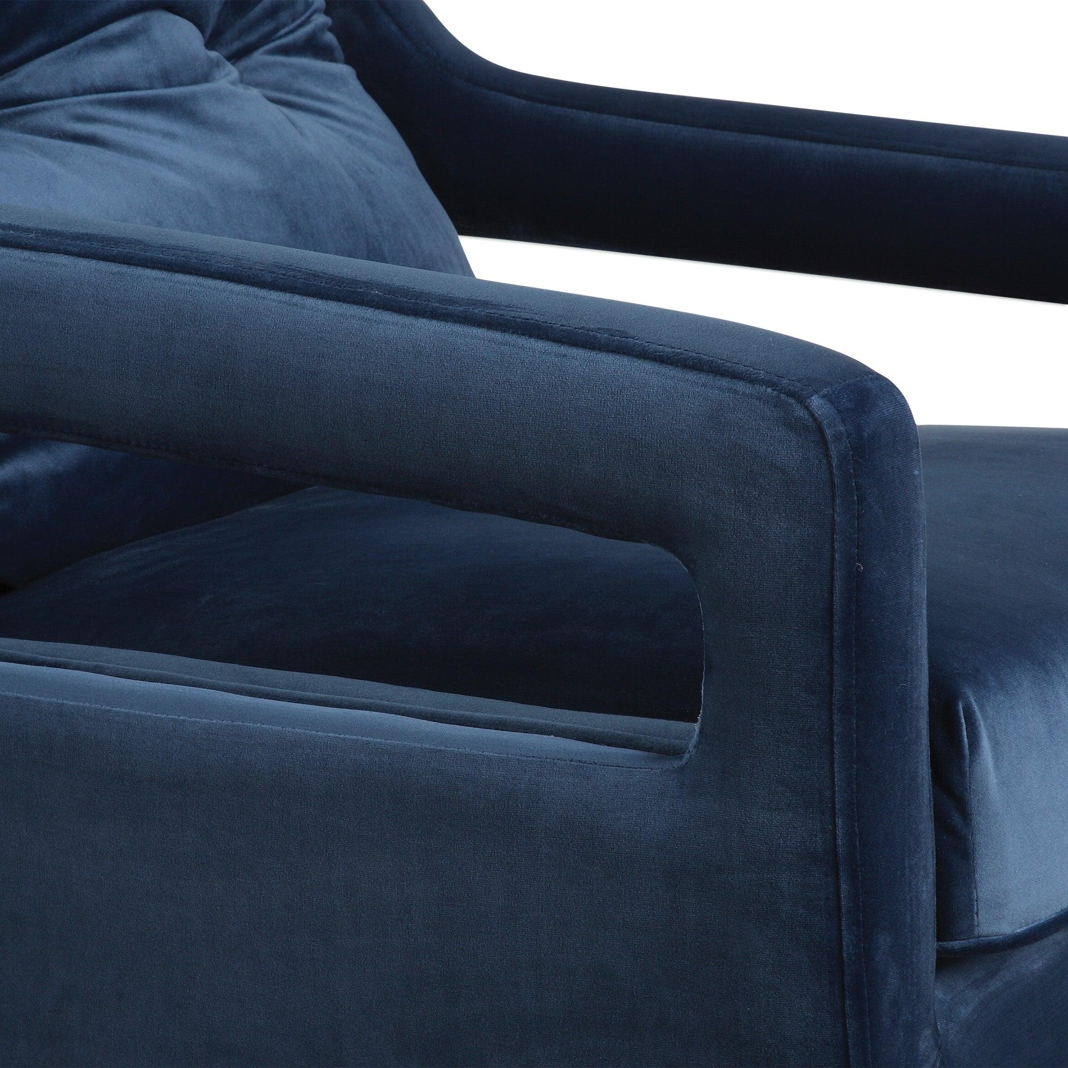 O'Brien Blue Velvet Armchair - Frankwebs