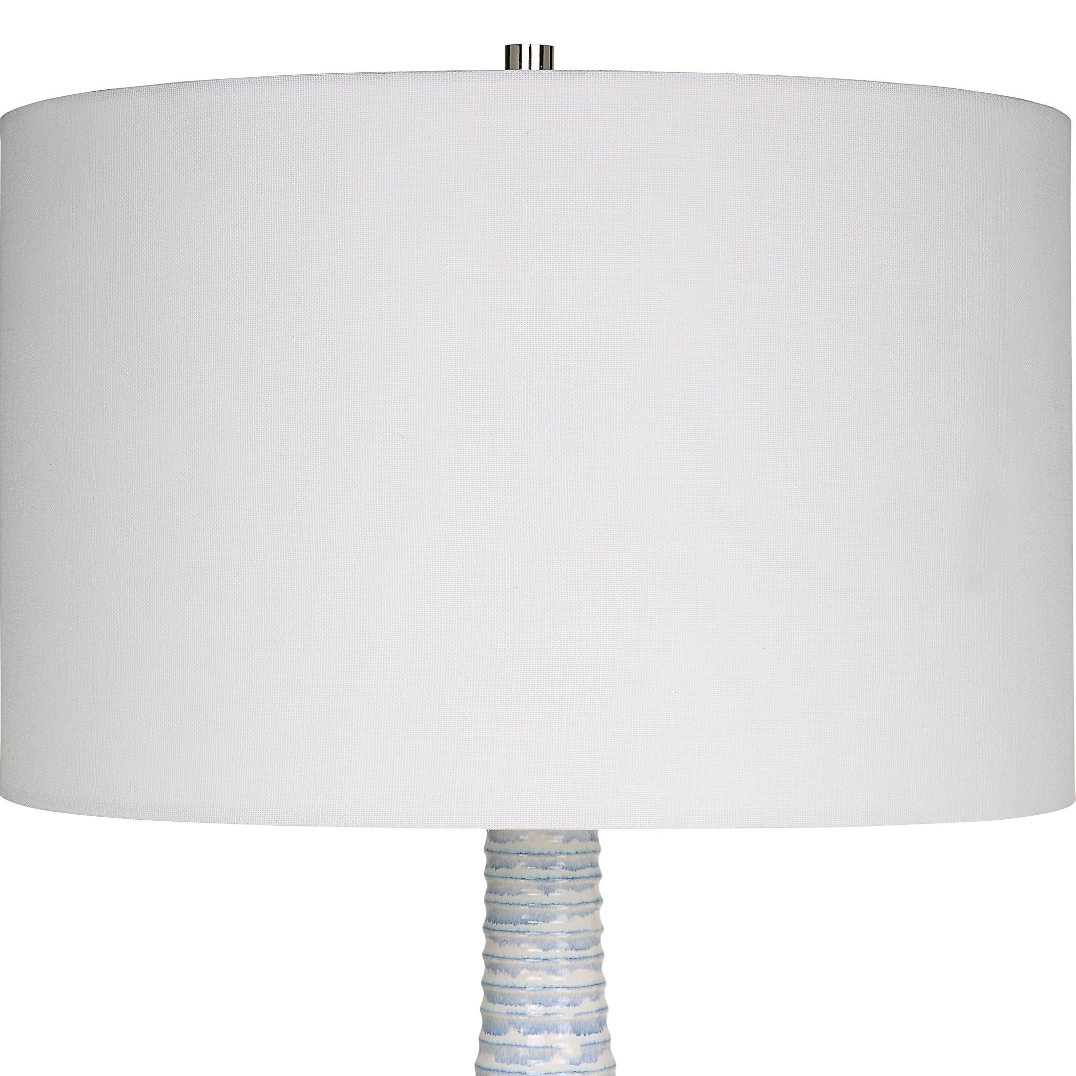 CLARIOT RIBBED BLUE TABLE LAMP - Frankwebs