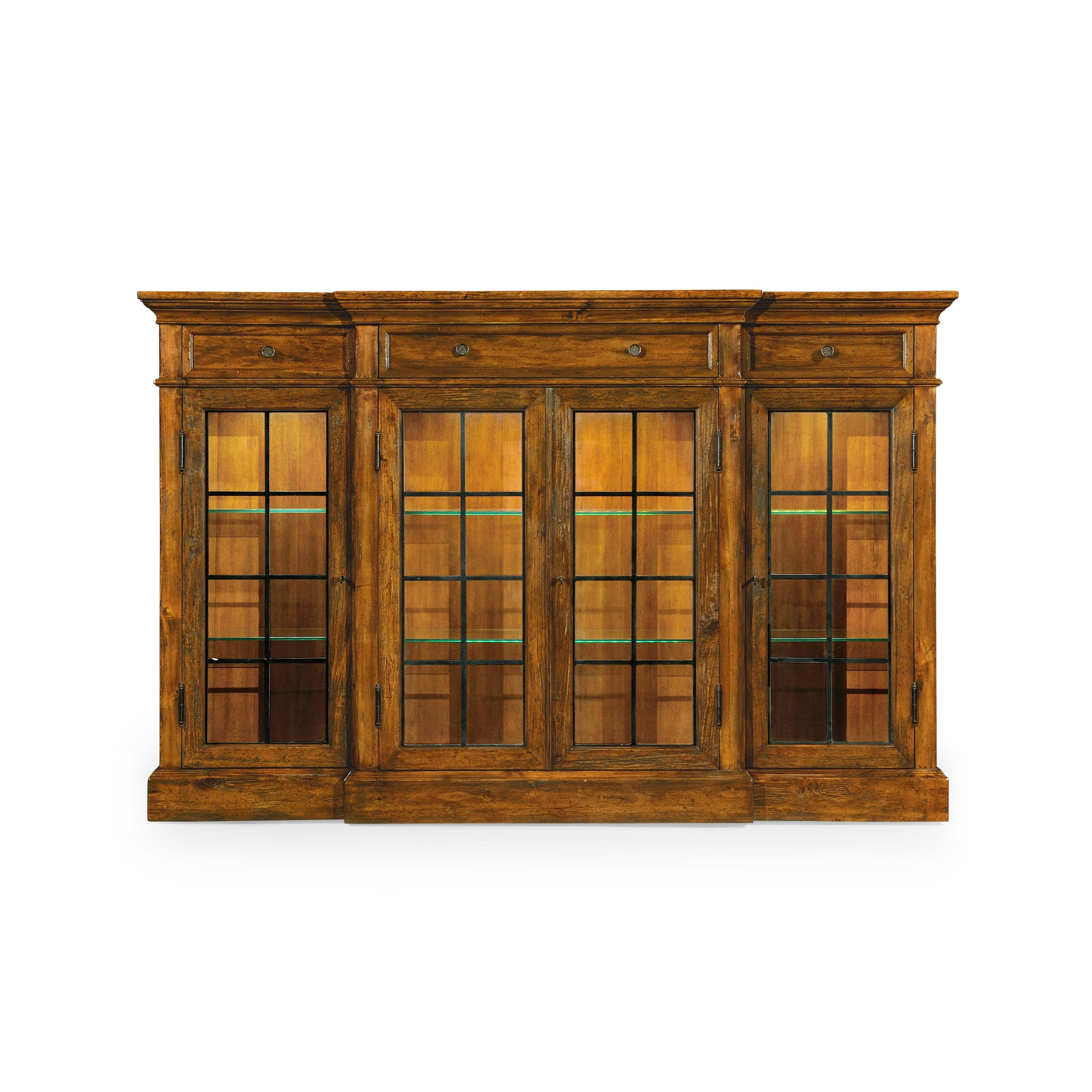 Casual Accents Country Walnut Lighted China Cabinet - Frankwebs
