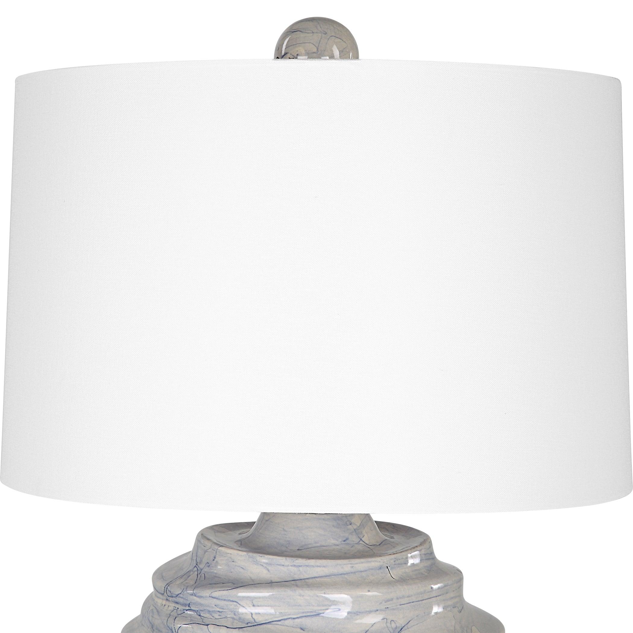 Waves Blue & White Accent Lamp - Frankwebs