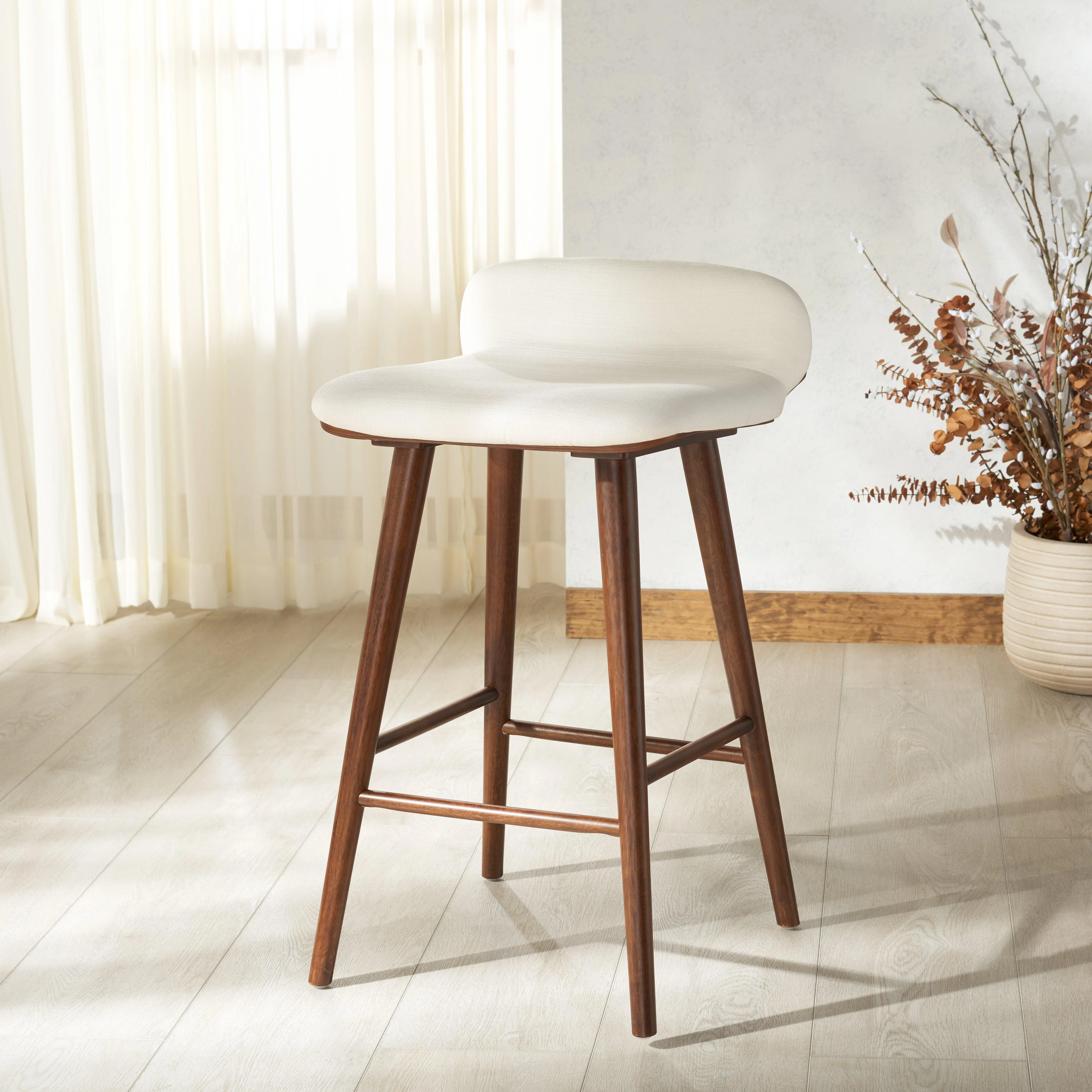 Tazmyn Linen Counter Stool - Frankwebs