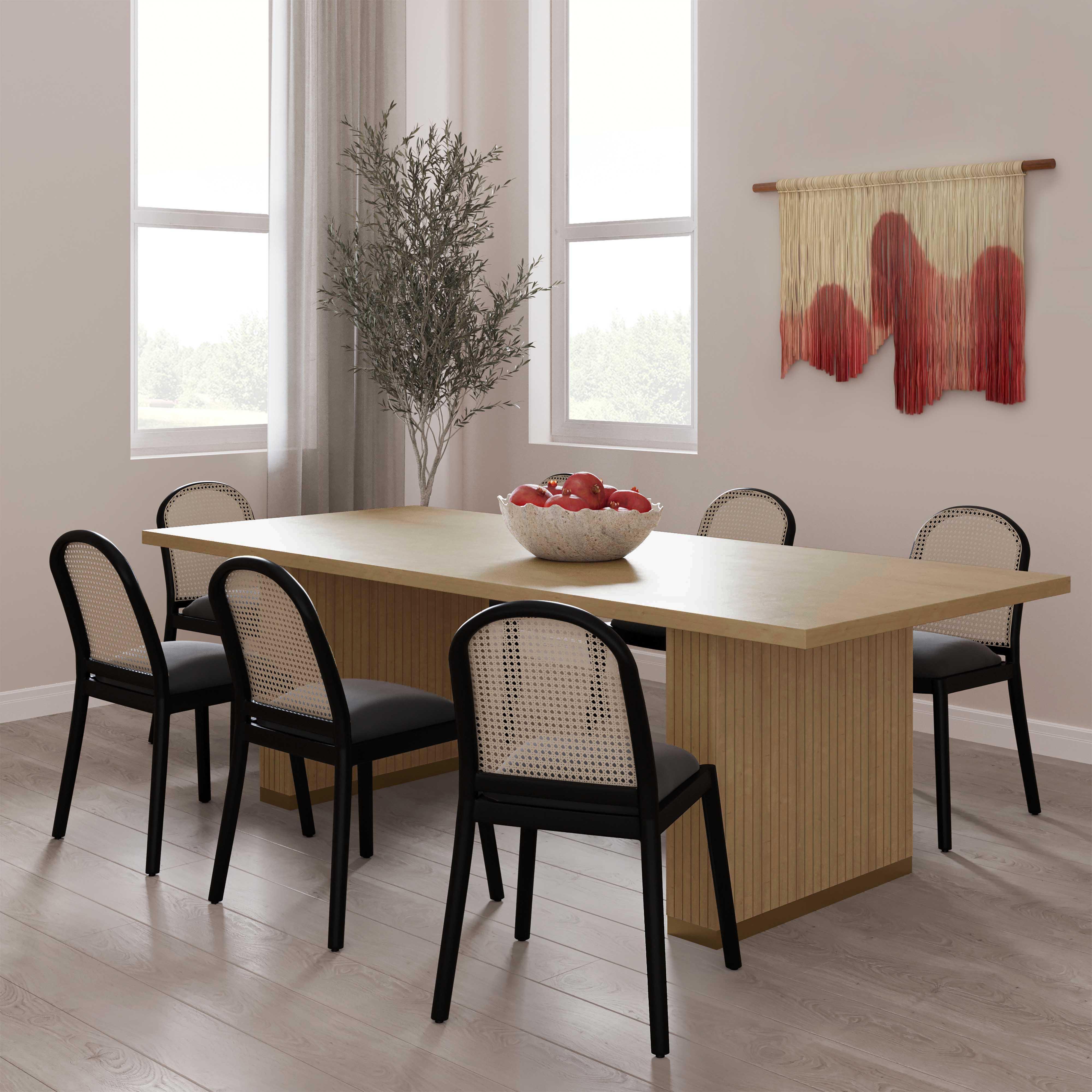 Chelsea Natural Oak Wood Rectangular Dining Table - Frankwebs