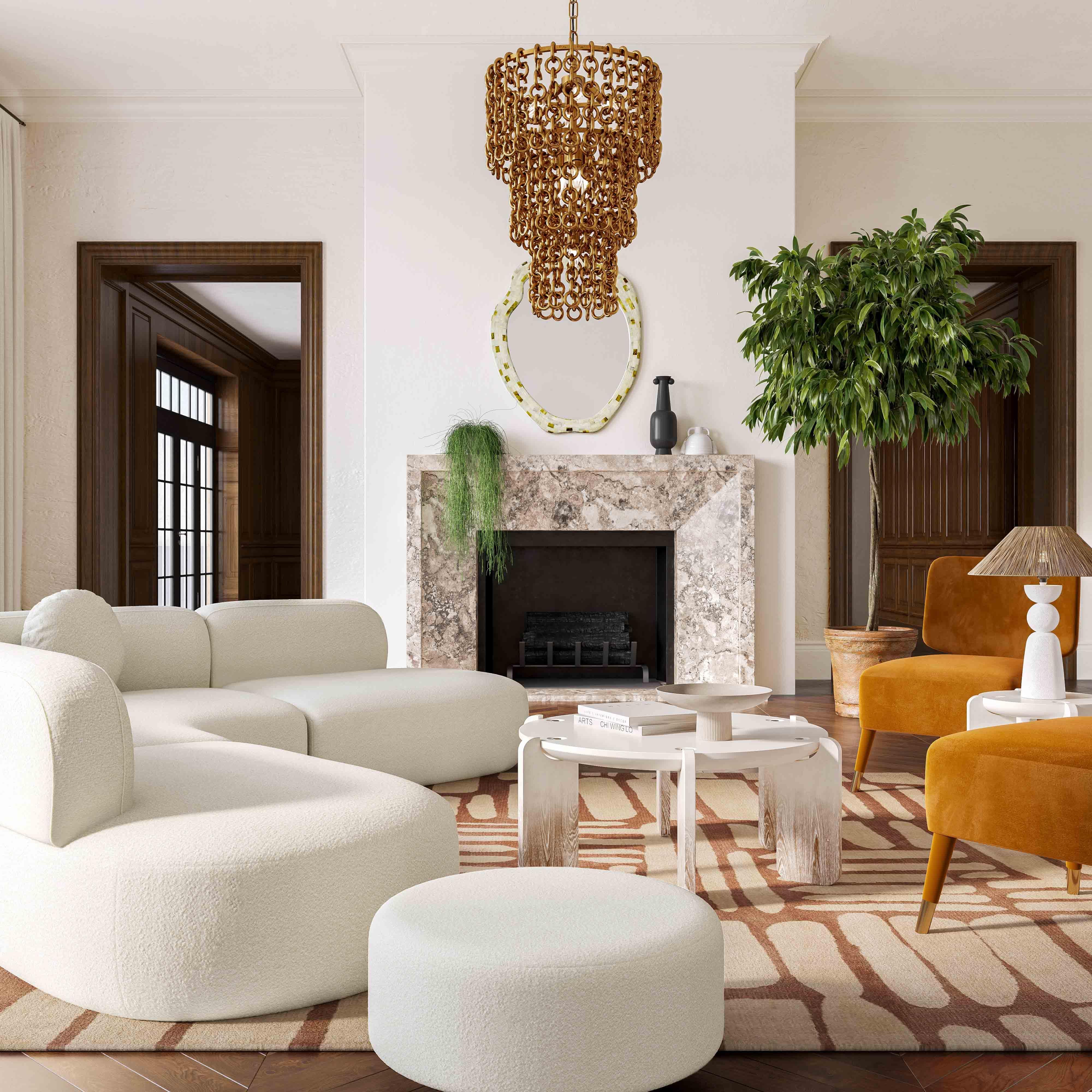 Broohah Cream Boucle Sectional - Frankwebs