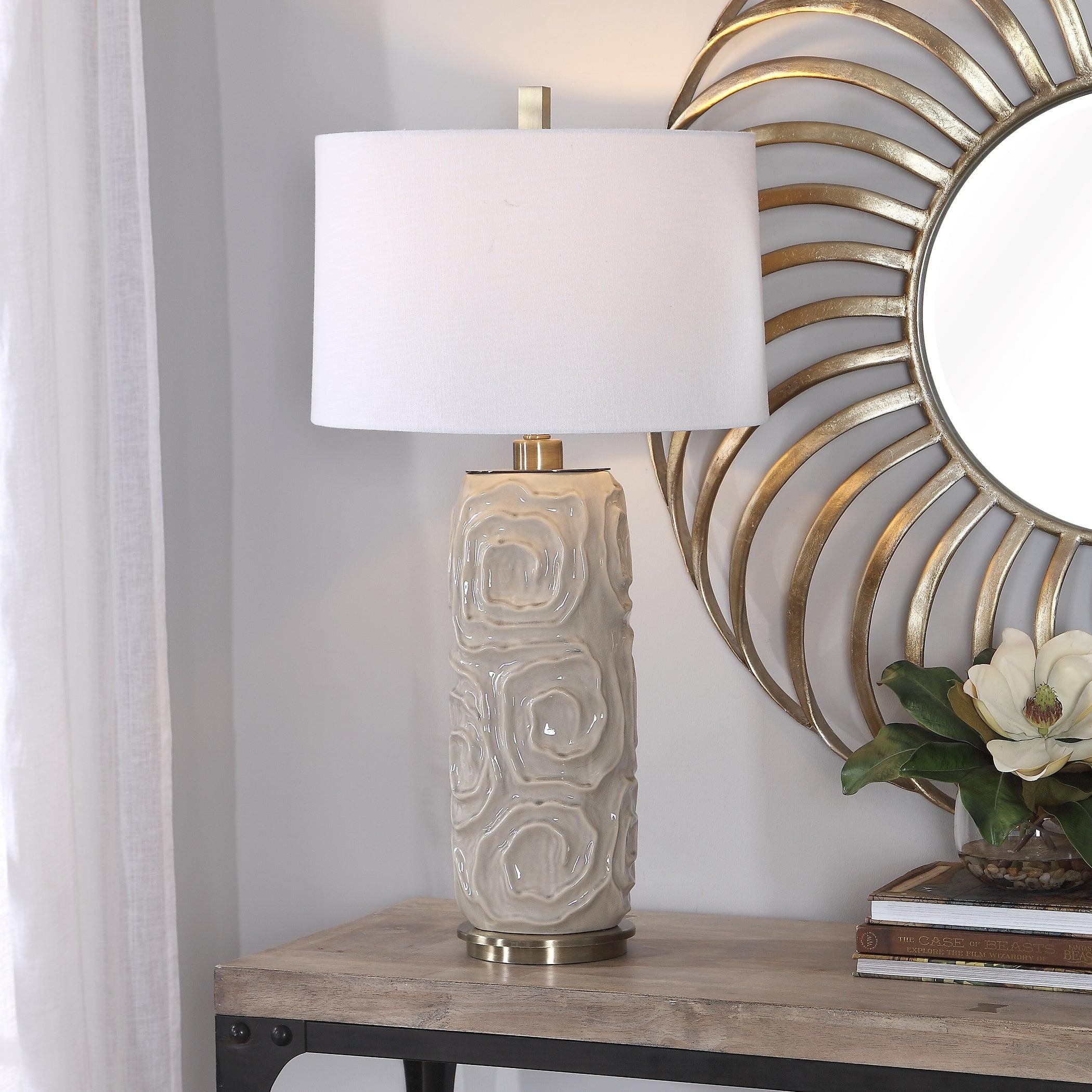 ZADE WARM GRAY TABLE LAMP - Frankwebs