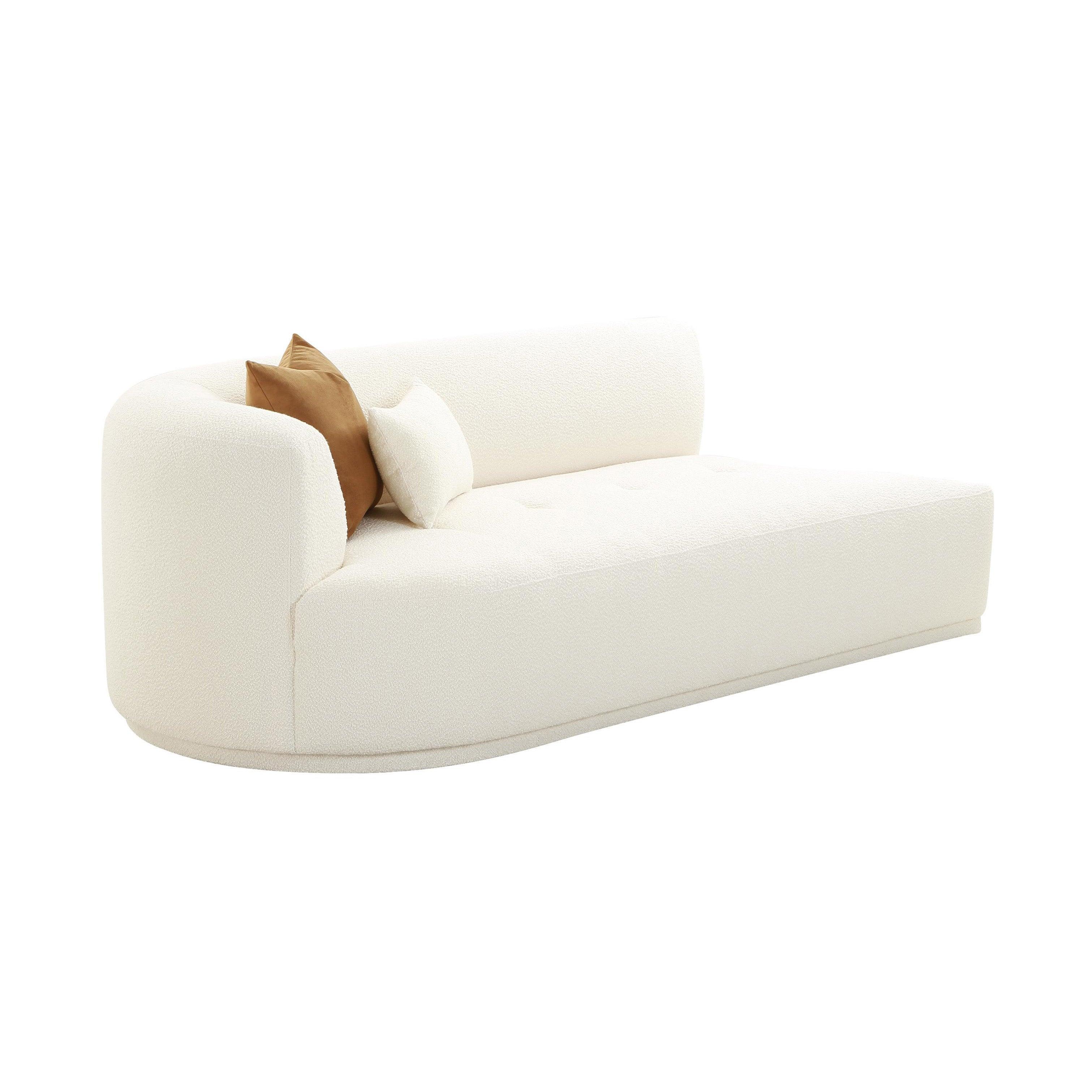 Fickle Cream Boucle Modular LAF Loveseat - Frankwebs