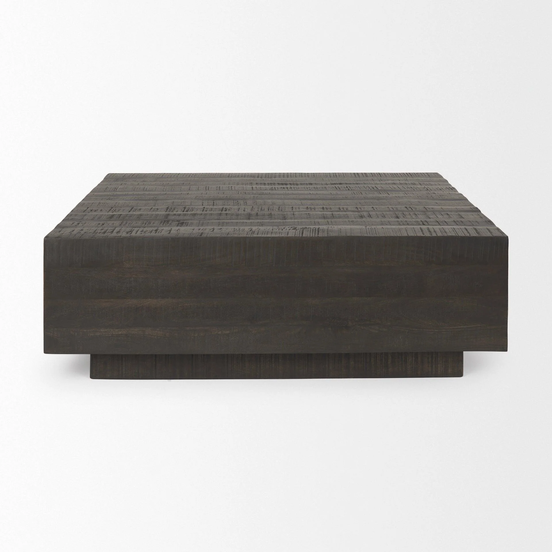 Hayden Dark Brown Wood Square Coffee Table - Frankwebs