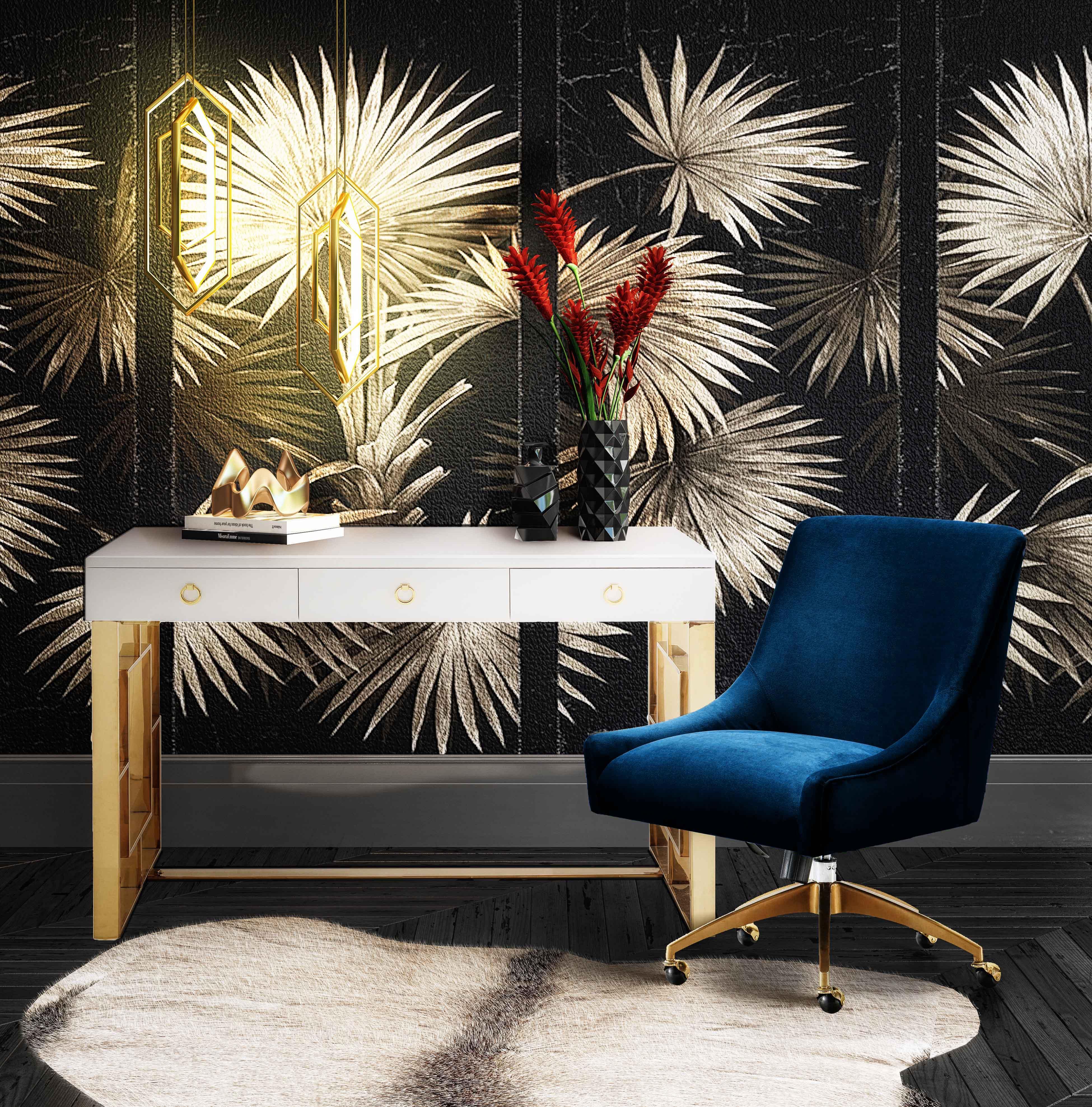 Beatrix Navy Office Swivel Chair - Frankwebs