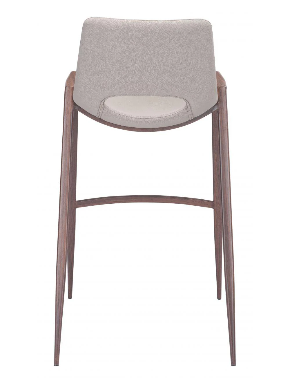 Desi Bar Chair (Set of 2) Beige & Walnut - Frankwebs