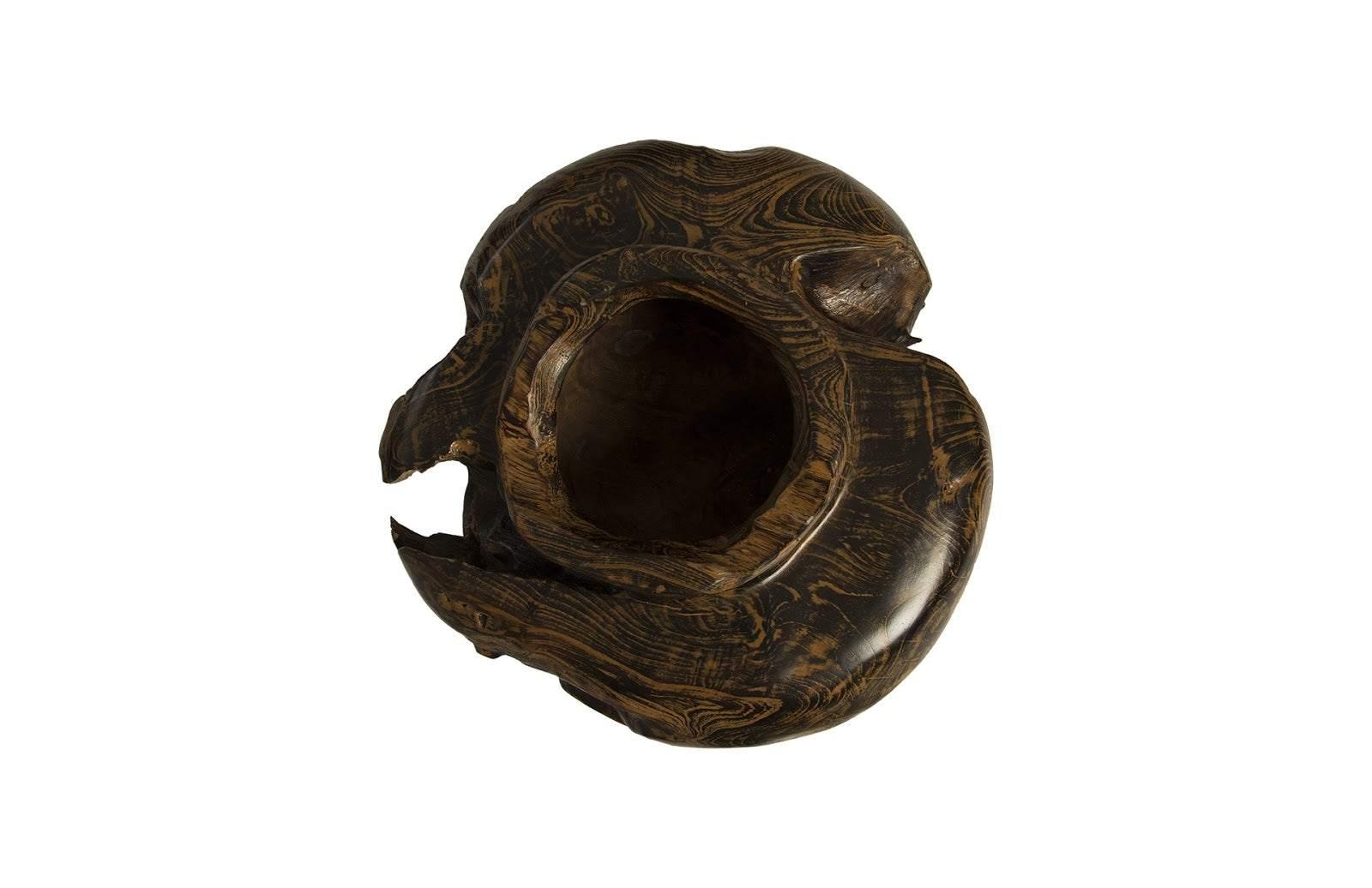 Teak Planter, Black, Brown - Frankwebs