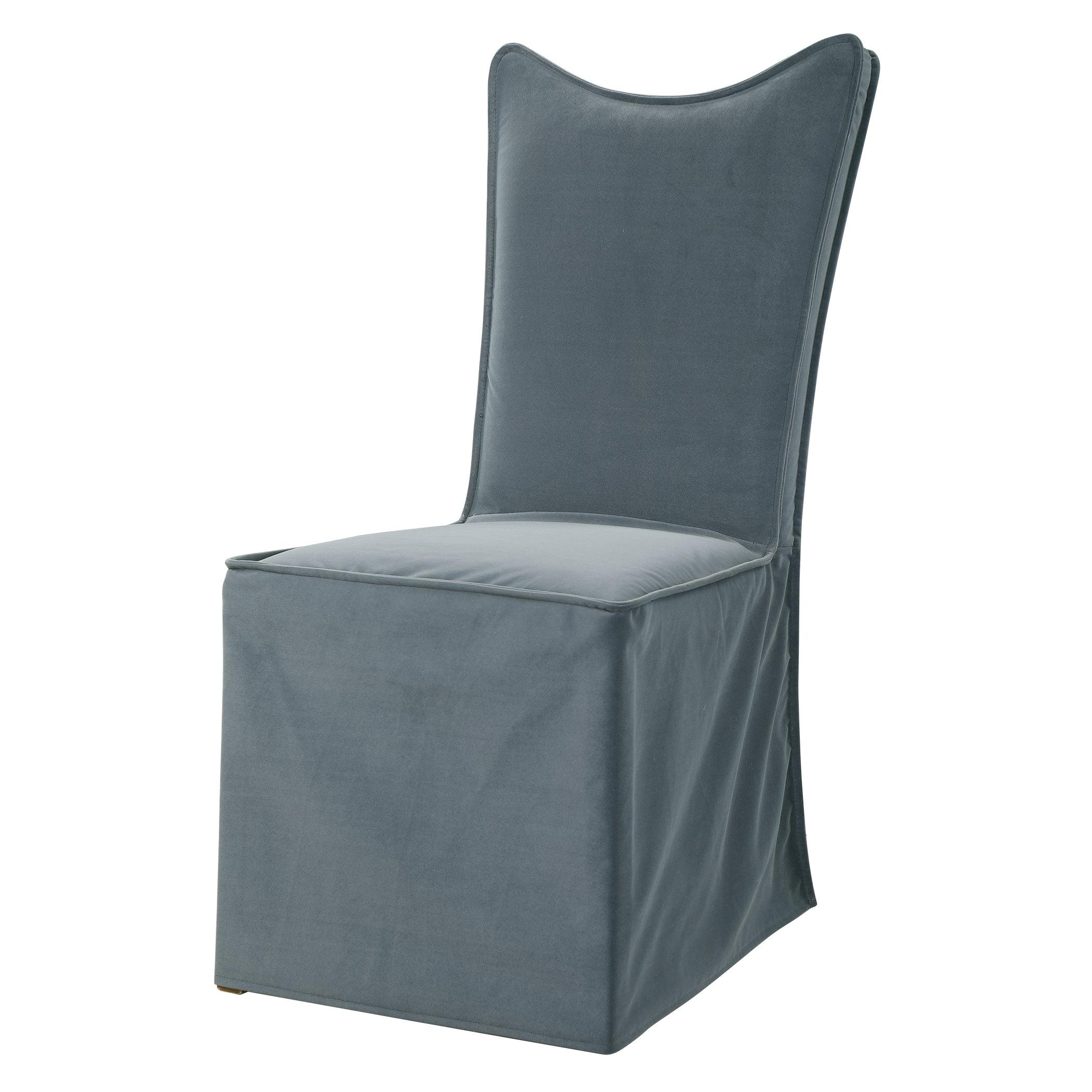 Delroy Armless Chair, Gray, Set Of 2 - Frankwebs