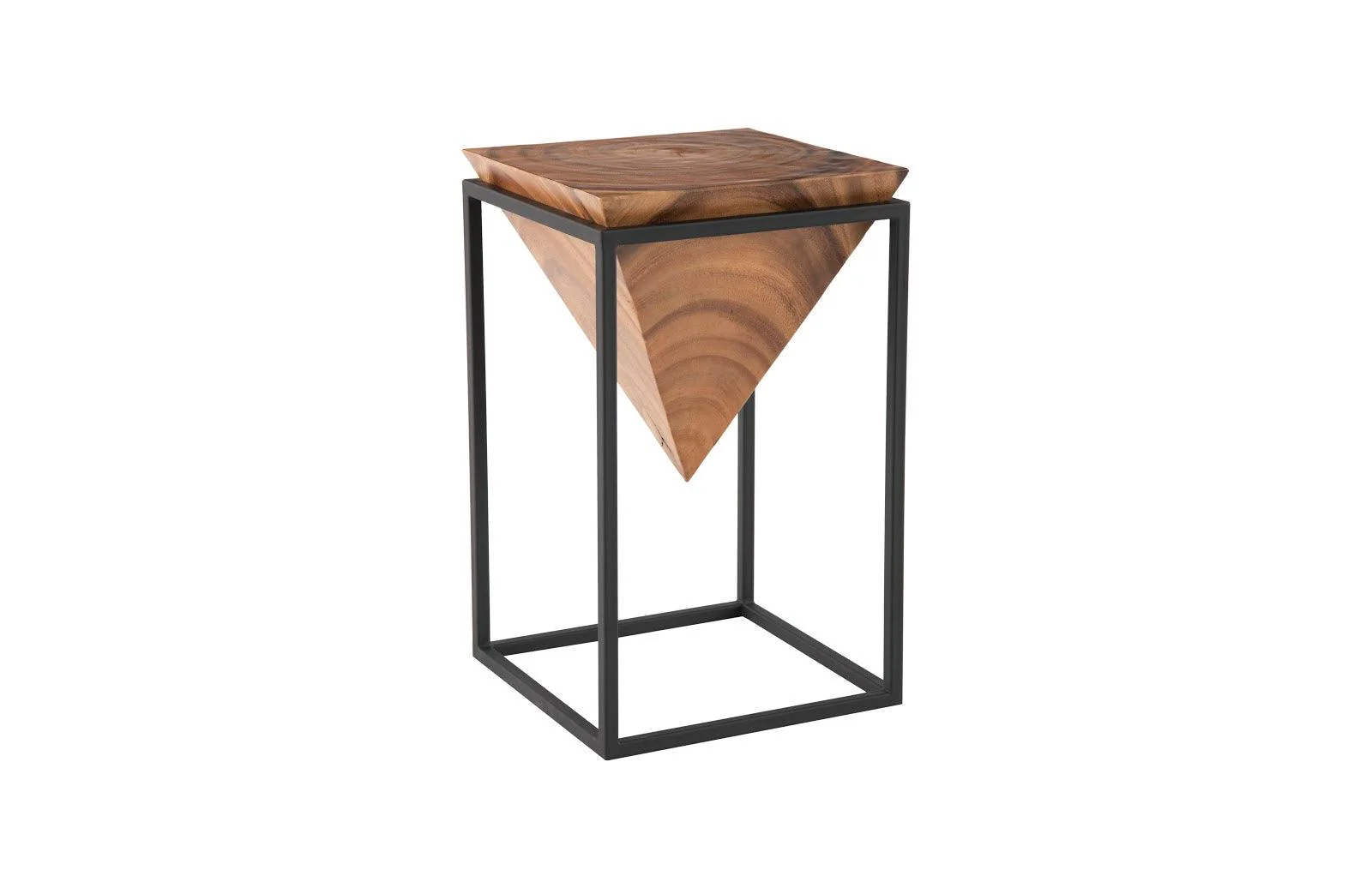 Inverted Pyramid Side Table, Natural - Frankwebs