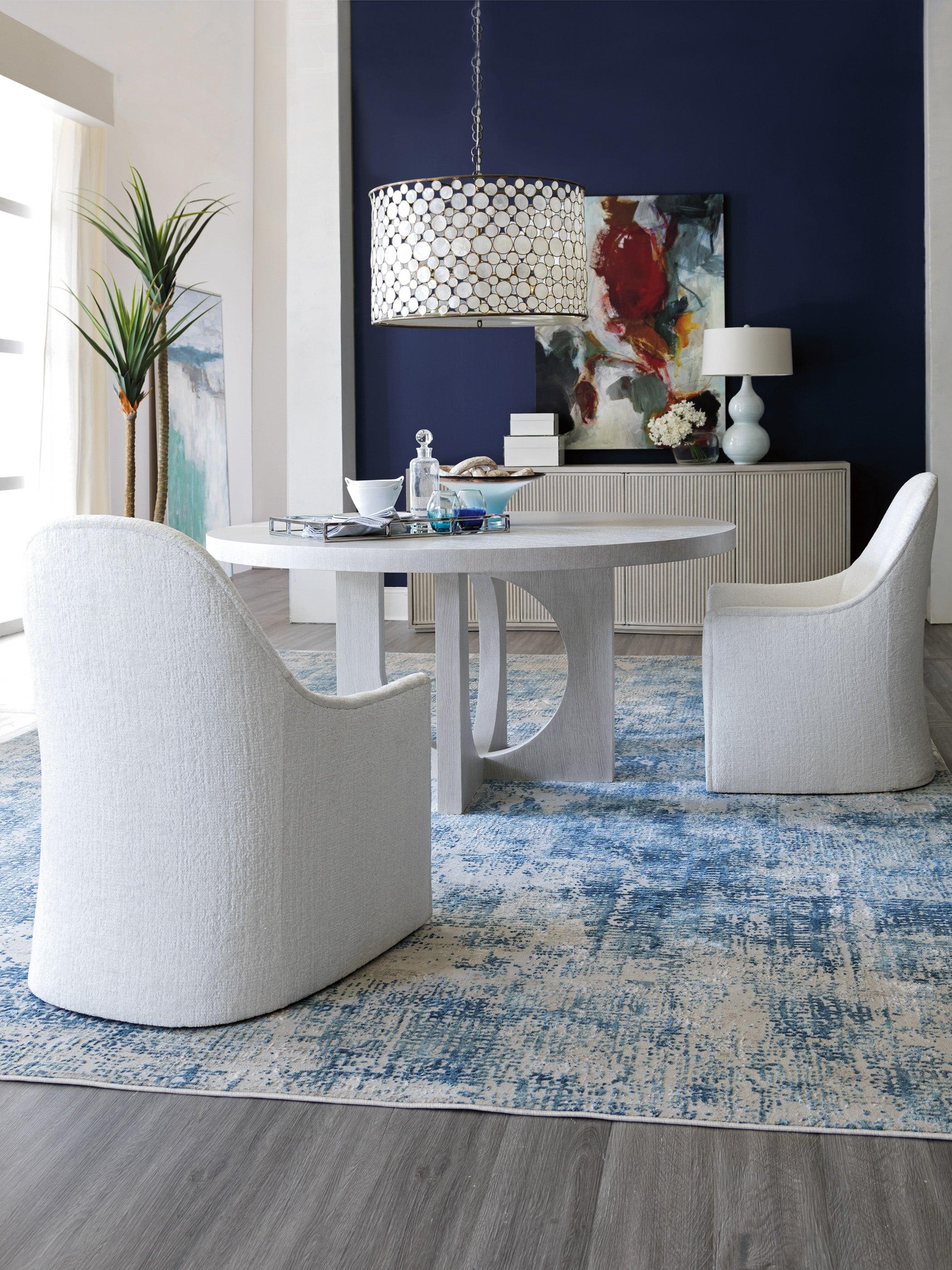 Signature Designs Misty Gray Apostrophe Round Dining Table - Frankwebs