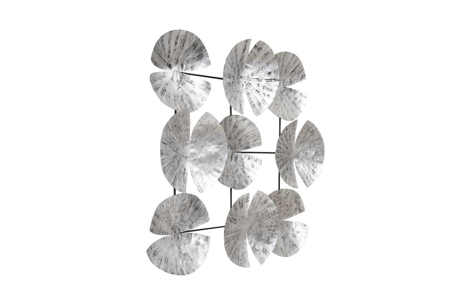 Ginkgo Leaf Wall Art, 9 Leaves, Silver - Frankwebs