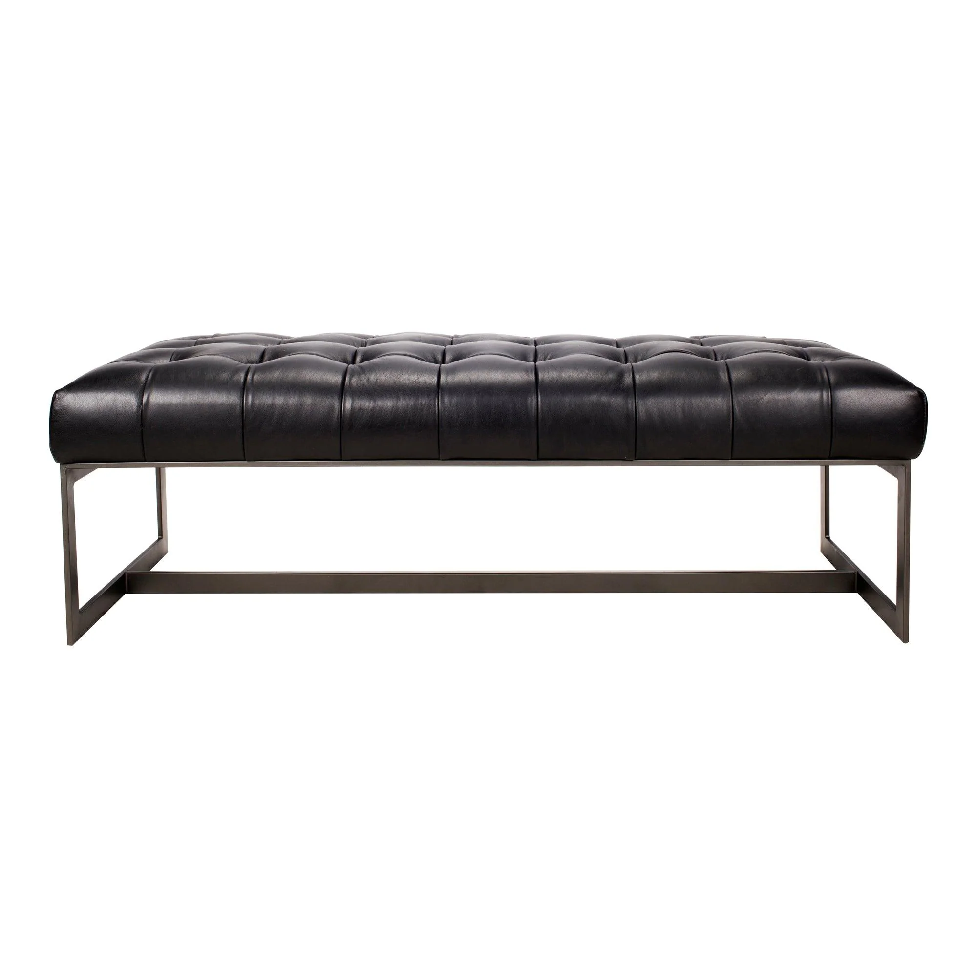 Wyatt Leather Bench Black - Frankwebs
