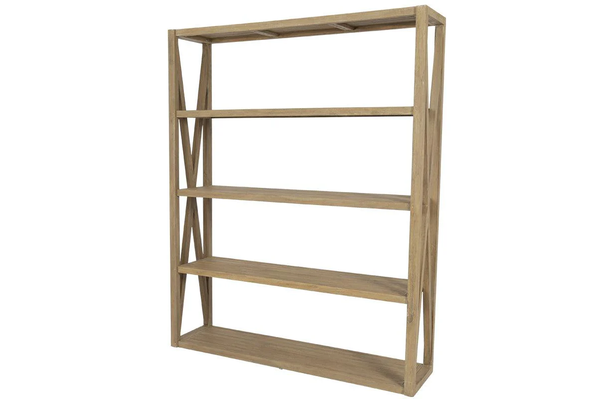 Coastal Teak X Bookcase - Frankwebs