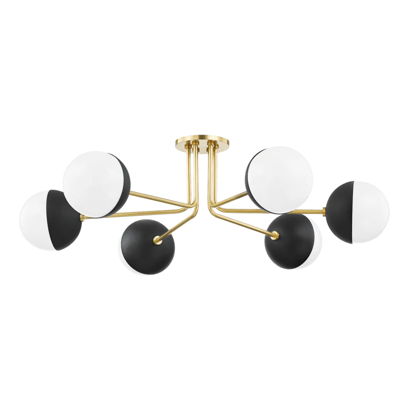 RENEE 6 LIGHT SEMI FLUSH MOUNT - Frankwebs