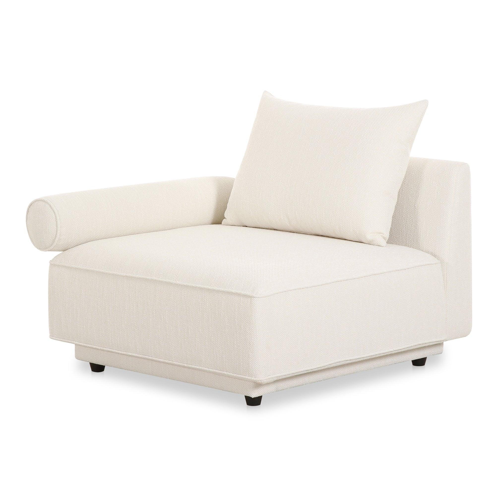 Rosello Left Arm Facing Chair White - Frankwebs