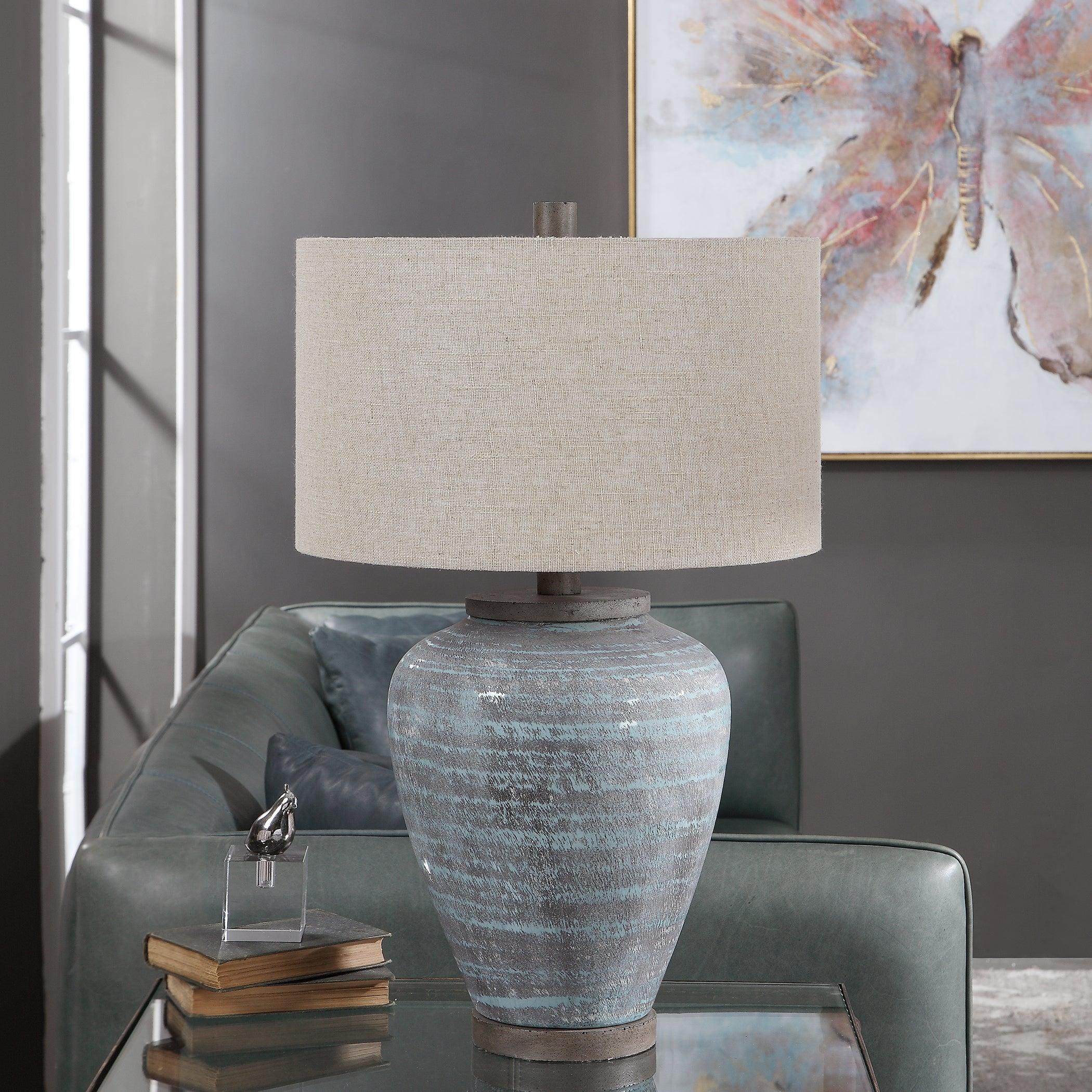 PELIA LIGHT AQUA TABLE LAMP - Frankwebs