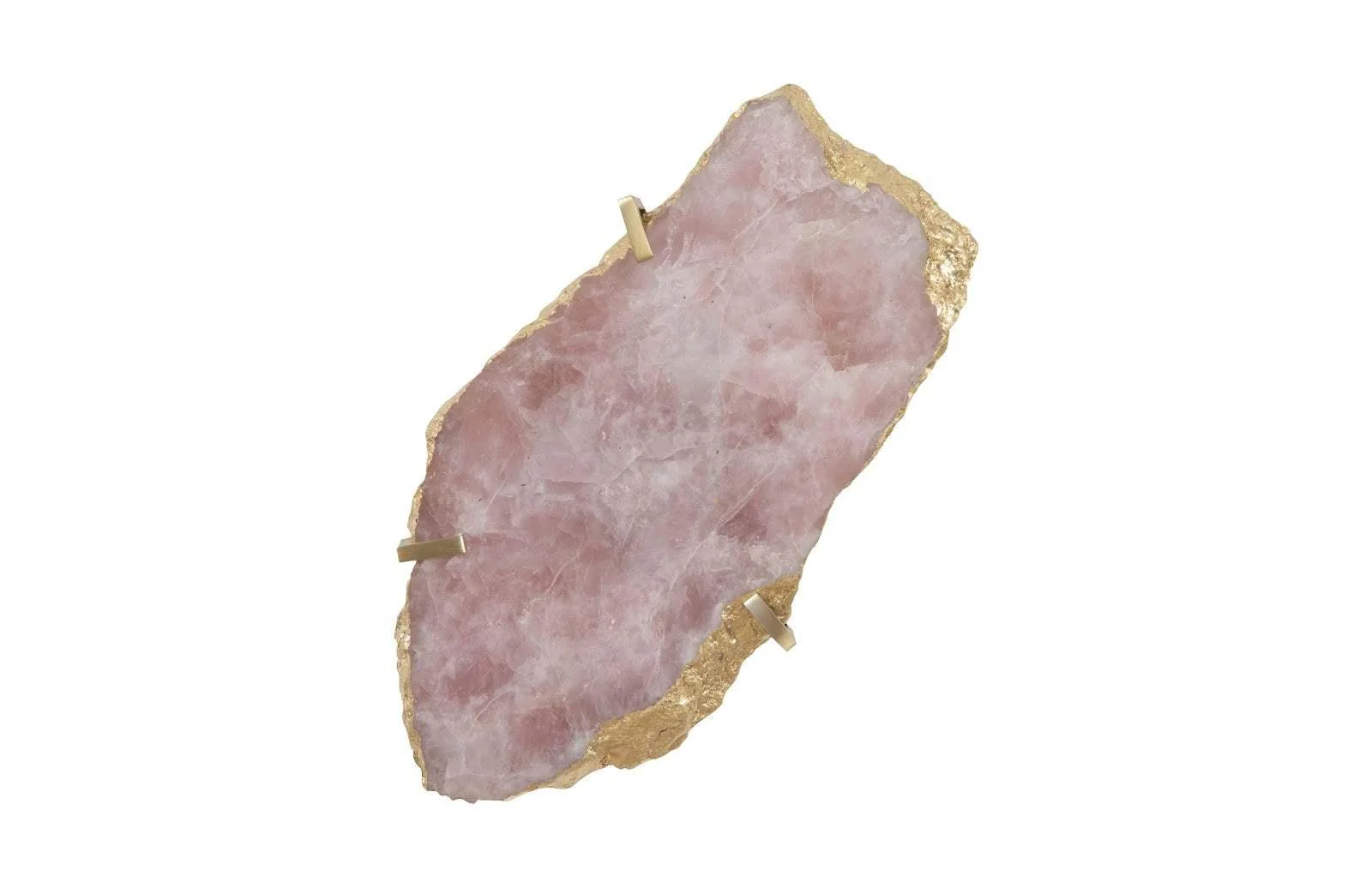 Gem Wall Tile in Brass Setting, Rose Quartz - Frankwebs