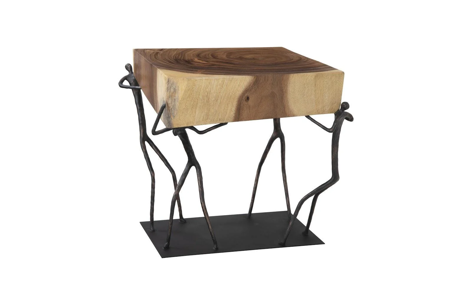 Atlas Side Table, Chamcha Wood/Metal, Natural - Frankwebs