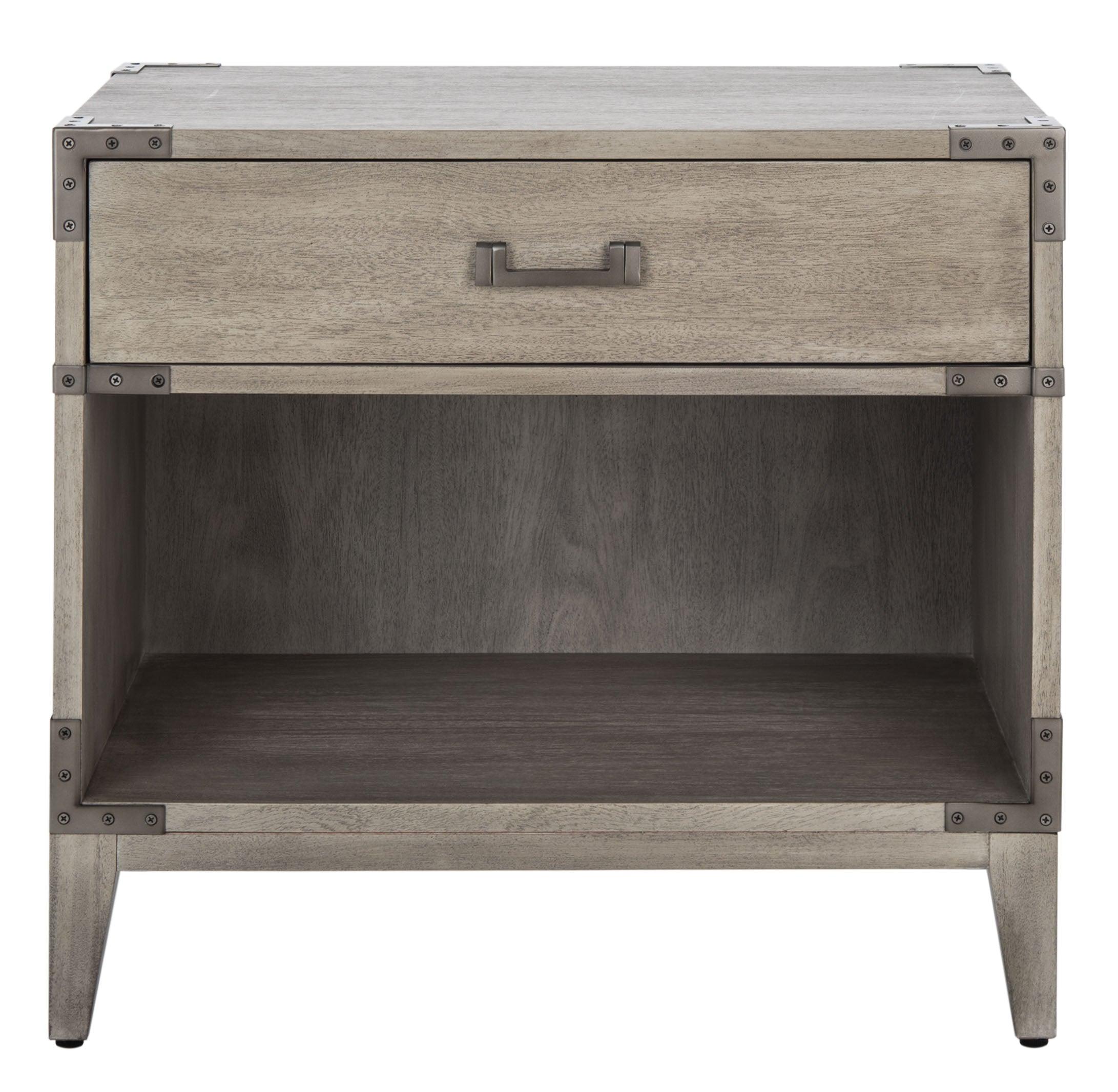 NISHA 1 DRAWER WOOD NIGHTSTAND - Frankwebs