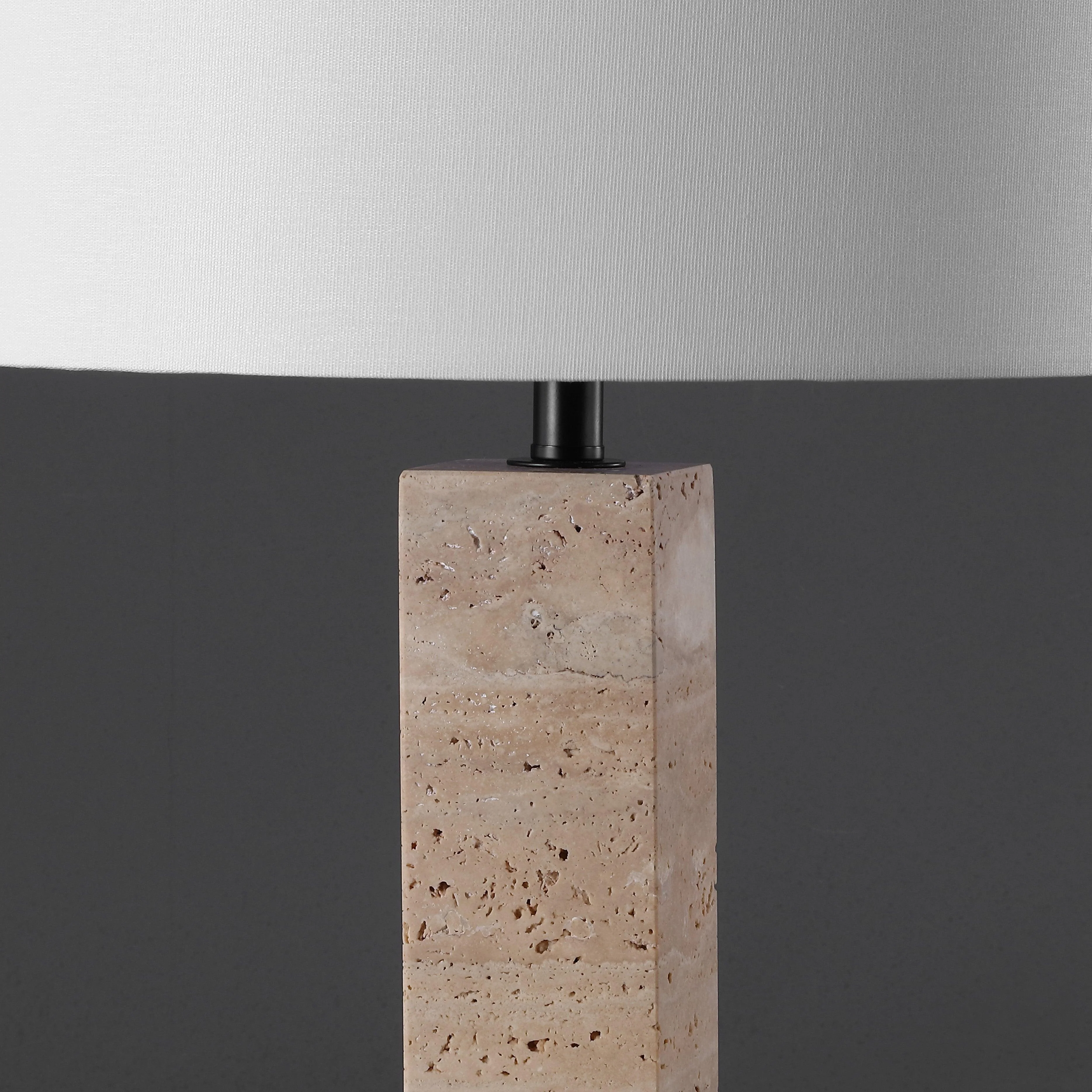 HANNABETH TRAVERTINE TABLE LAMP - Frankwebs