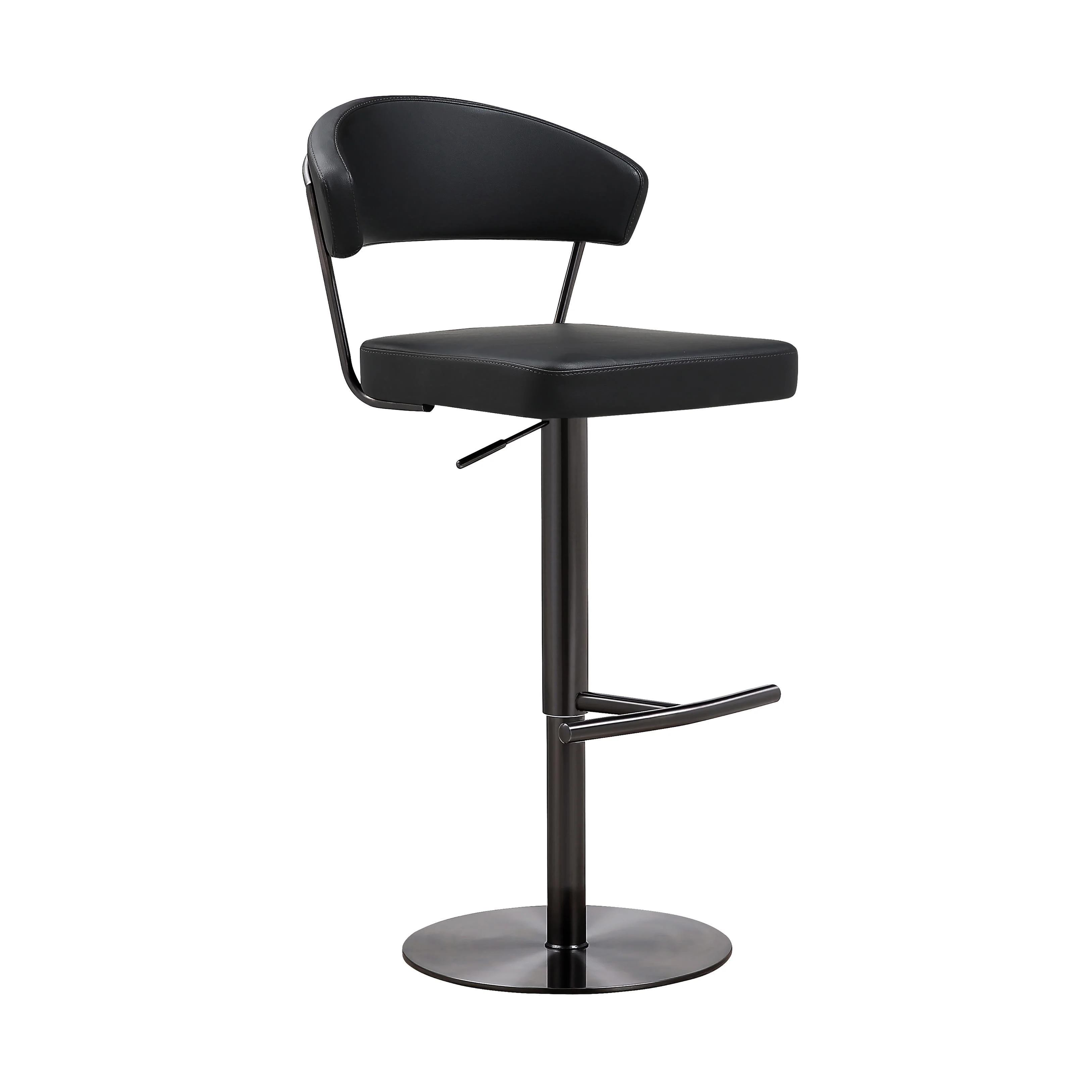 Cosmo Black on Black Steel Barstool - Frankwebs