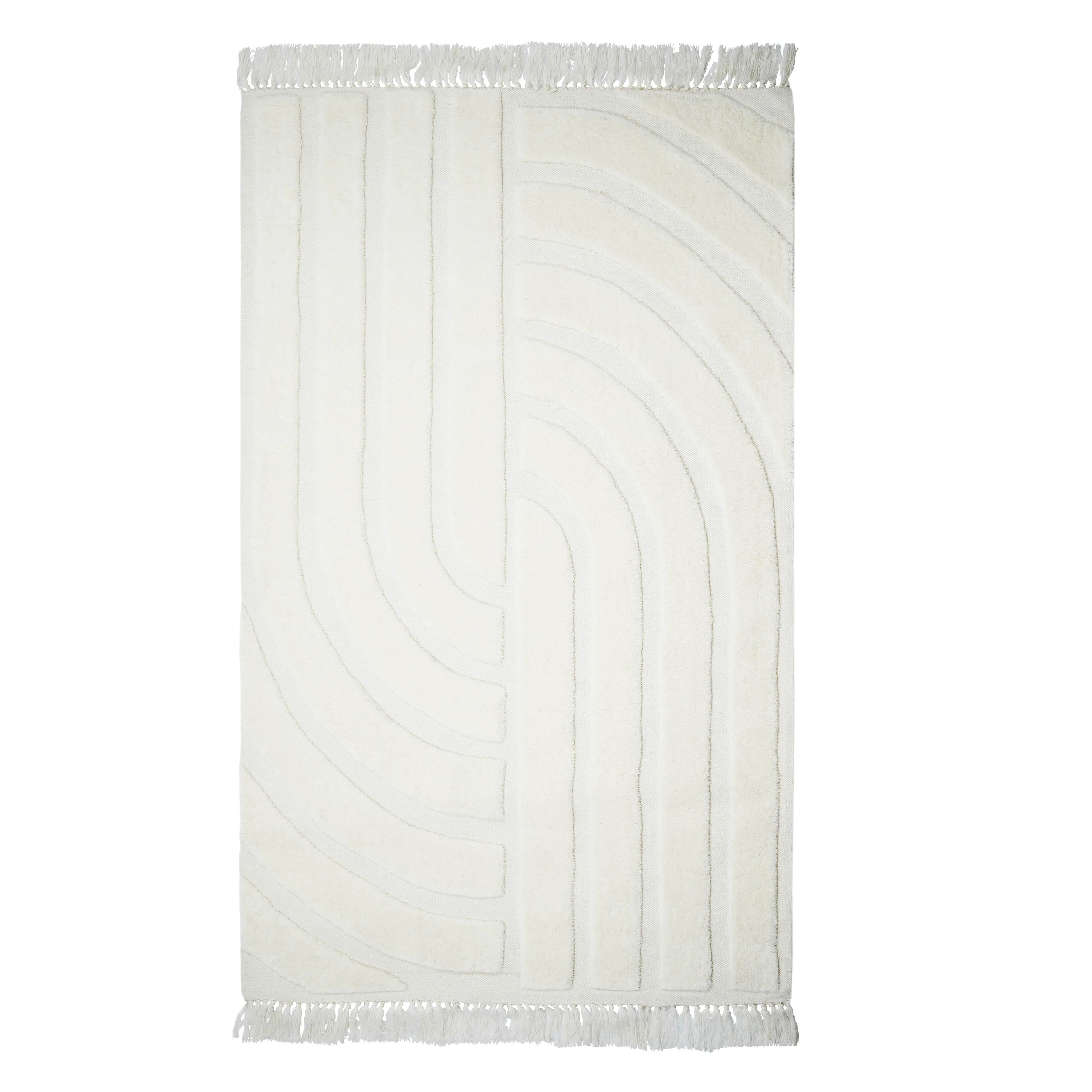 Loop White 5' x 8' Area Rug - Frankwebs