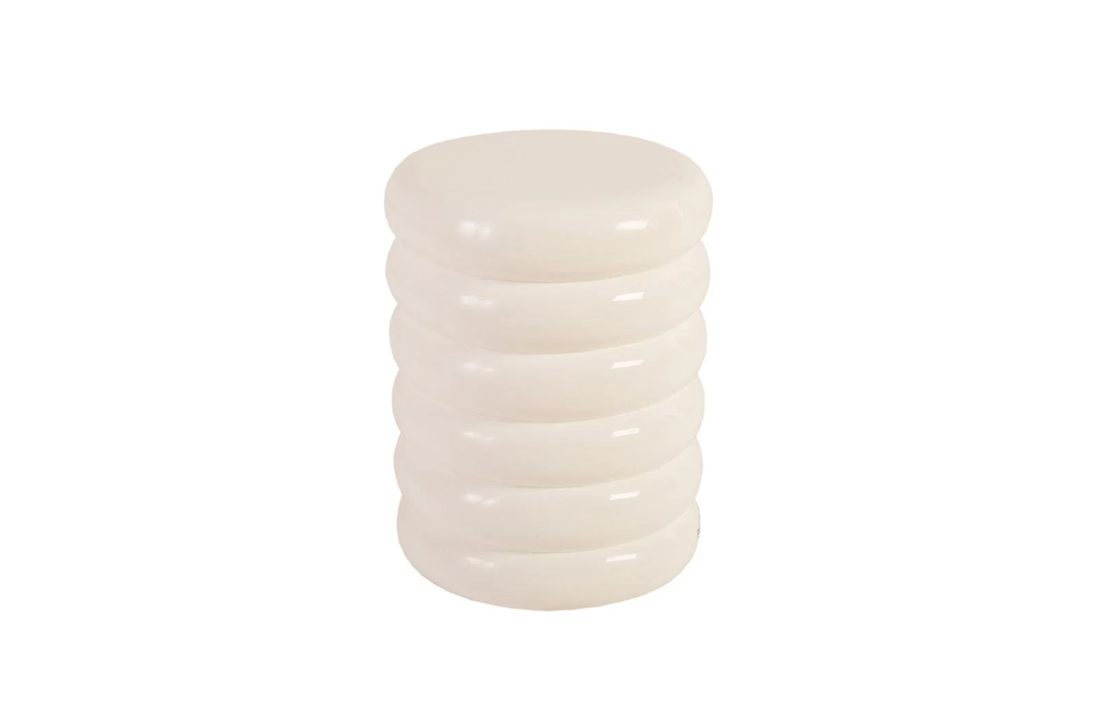 Ribbed Stool, Gel Coat White - Frankwebs