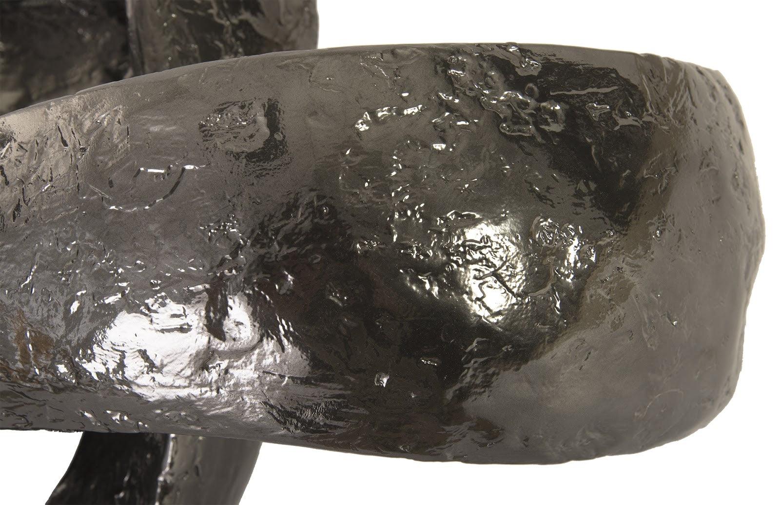 Trifoil Coffee Table, Liquid Silver w/Glass - Frankwebs