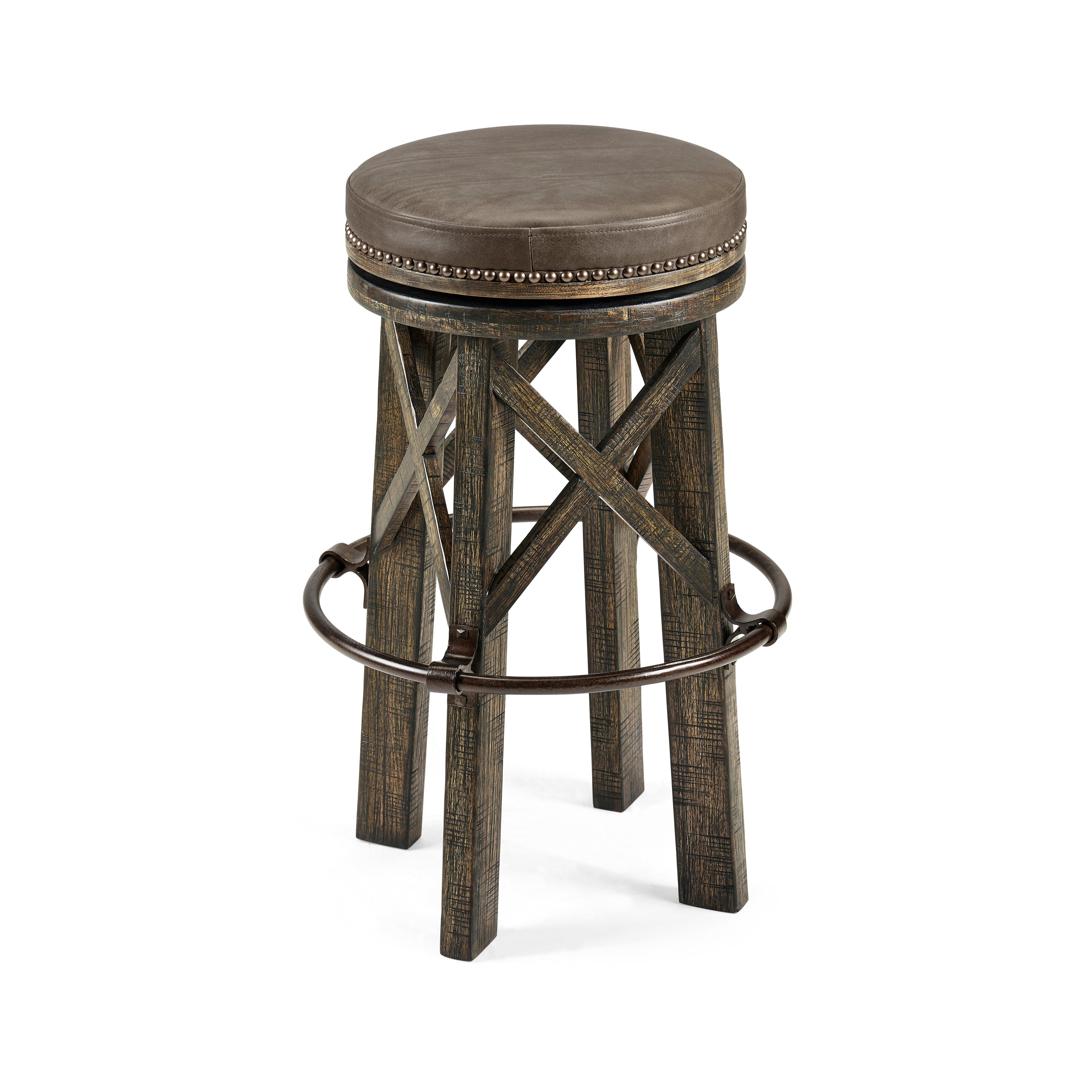Casual Accents Dark Driftwood Bar Stool - Frankwebs