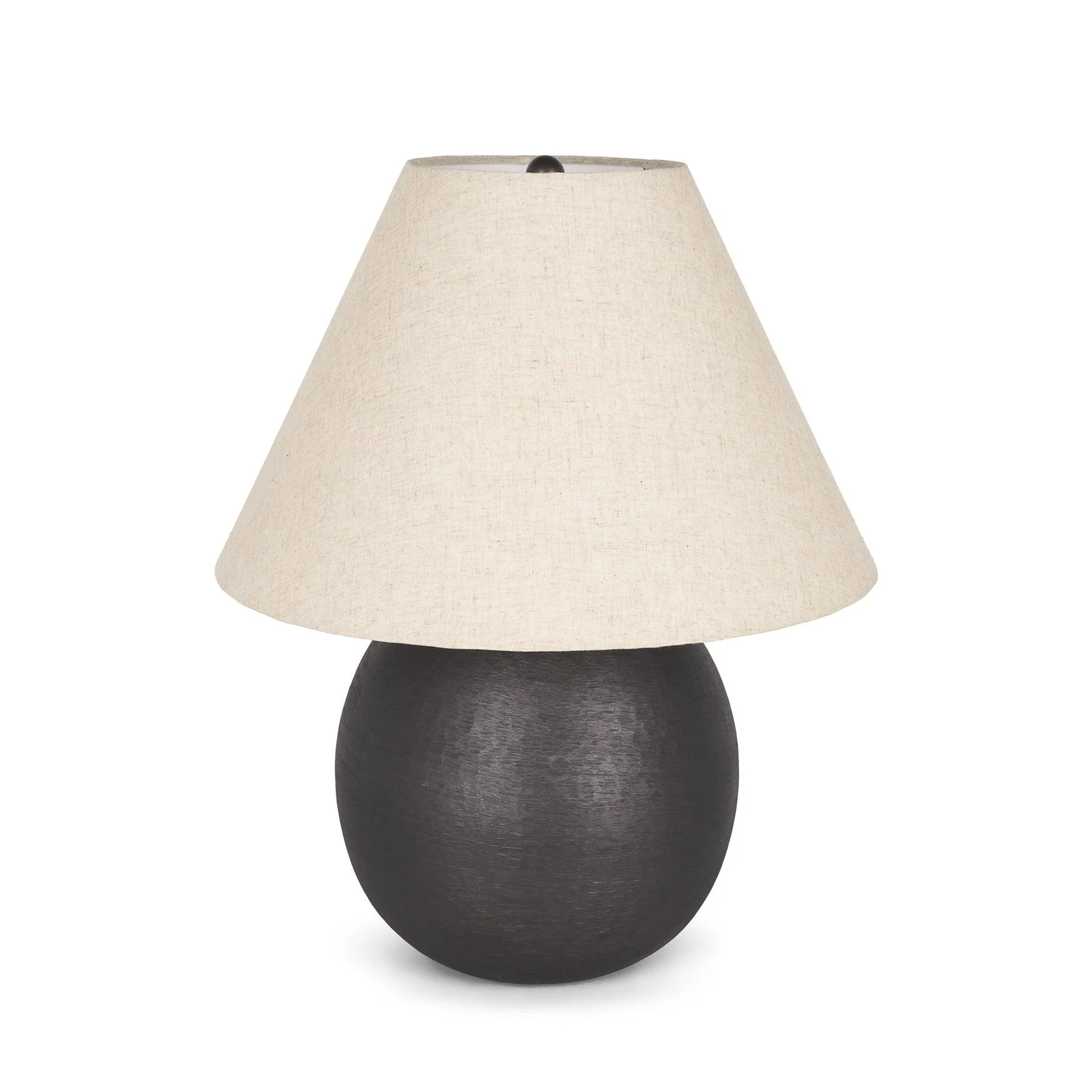 Sadiyah Black Brushed Metal w/ Beige Shade Table Lamp - Frankwebs