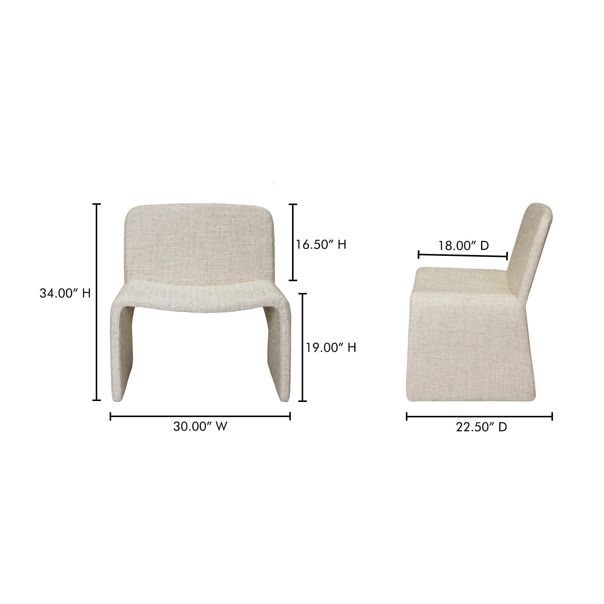Ella Accent Chair Heather Beige - Frankwebs
